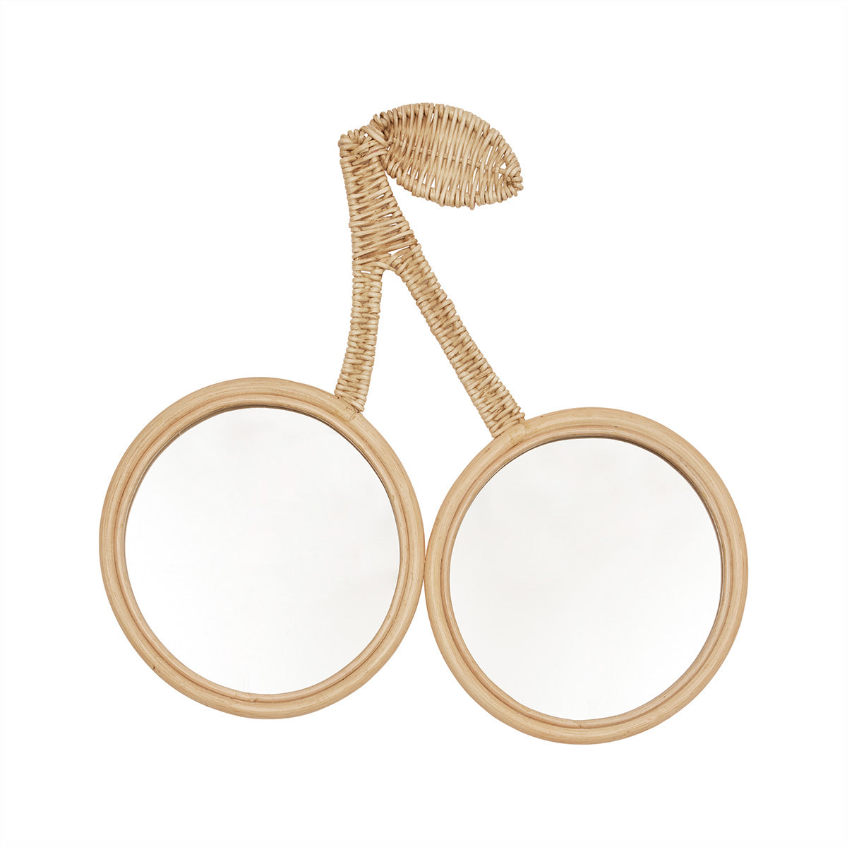 Cherry Rattan Wall Mirror 1