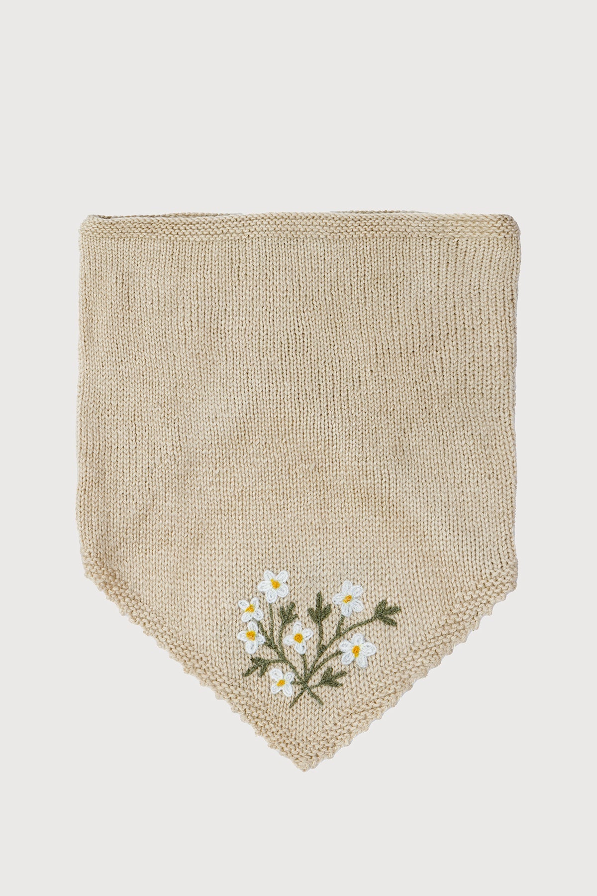 Floral Embroidered Snood - Natural