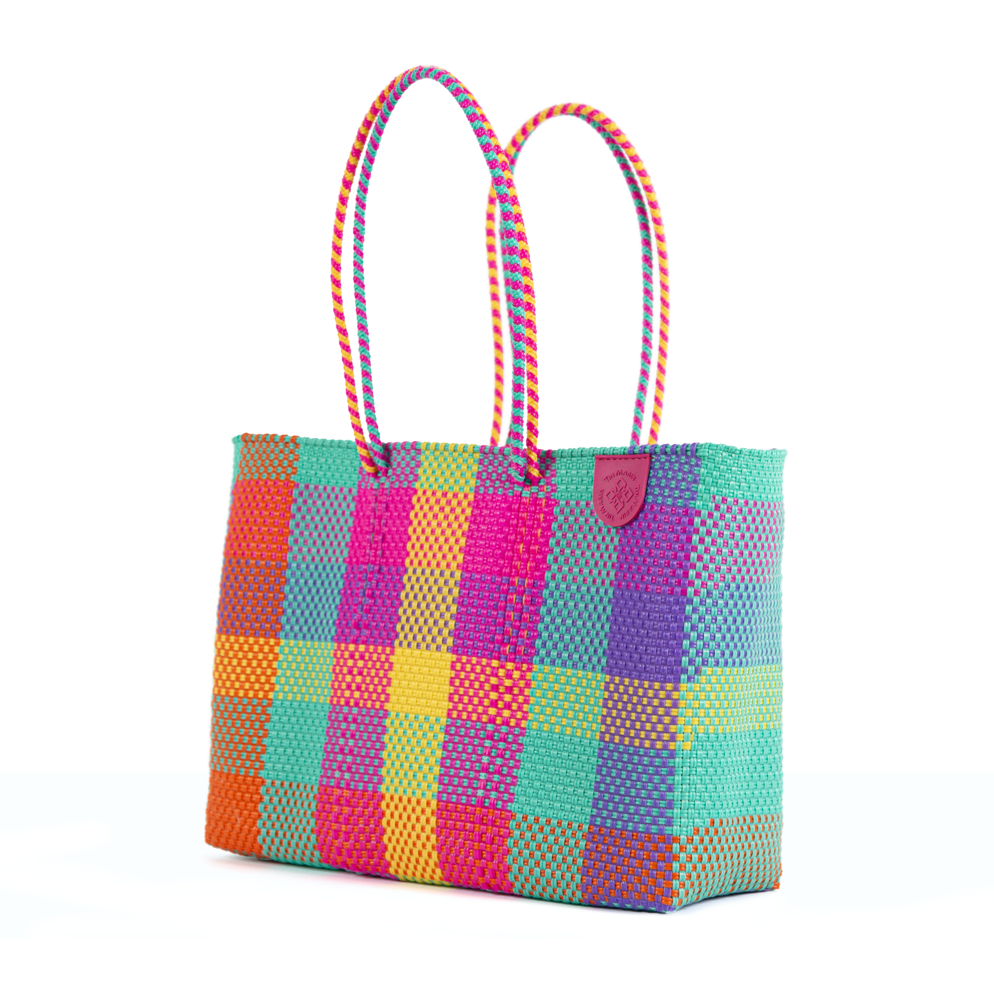 Tin Marin super tote in fiesta Design, A multicolor oversized tote bag with a shoulder strap.