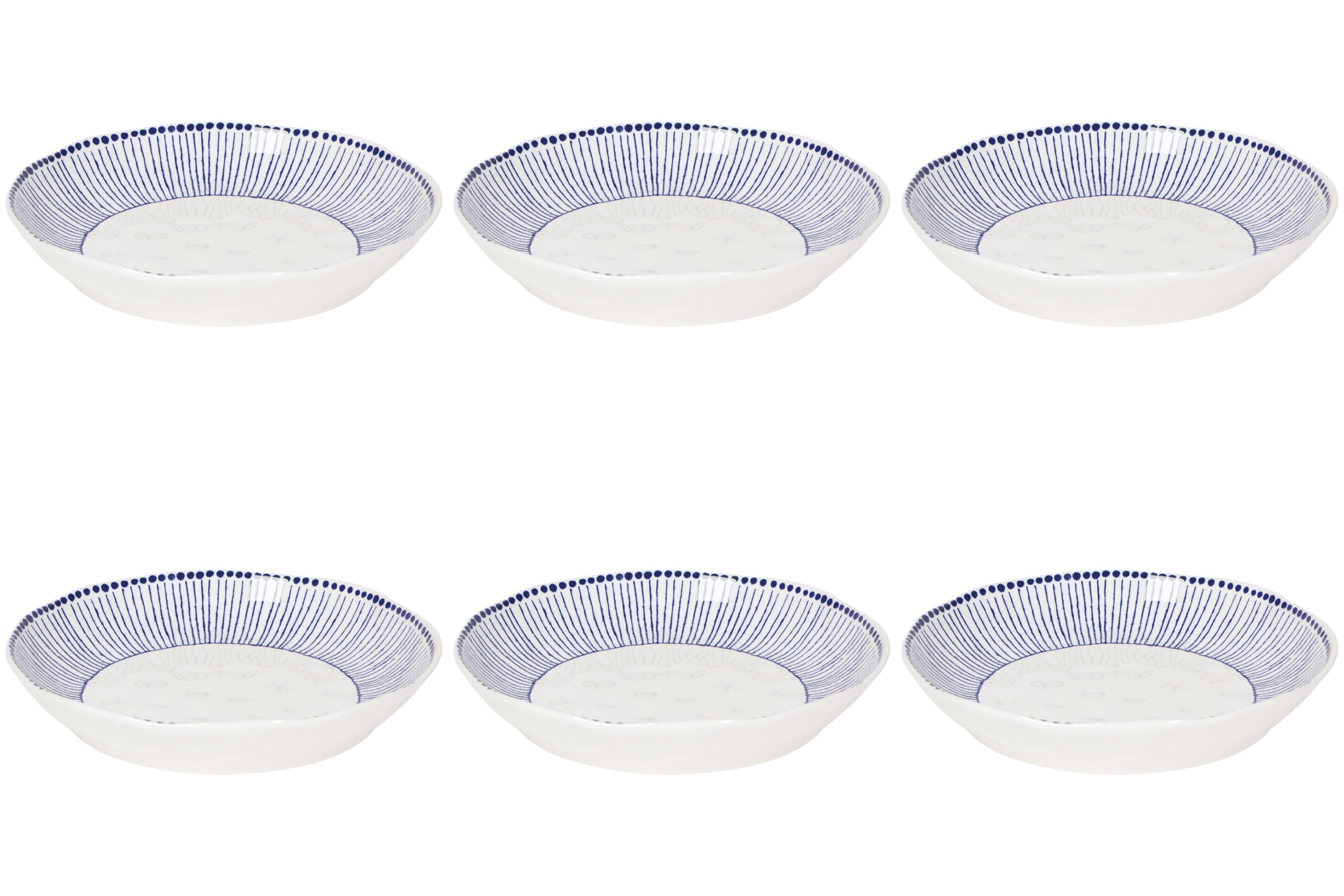 Set of 6 Sprout Stamped Plate 7.75 inch