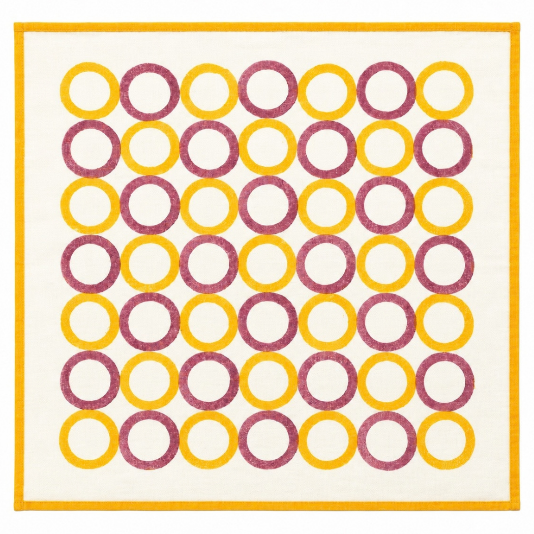 Baadal Hand Block Printed Cotton Bandana – Circles