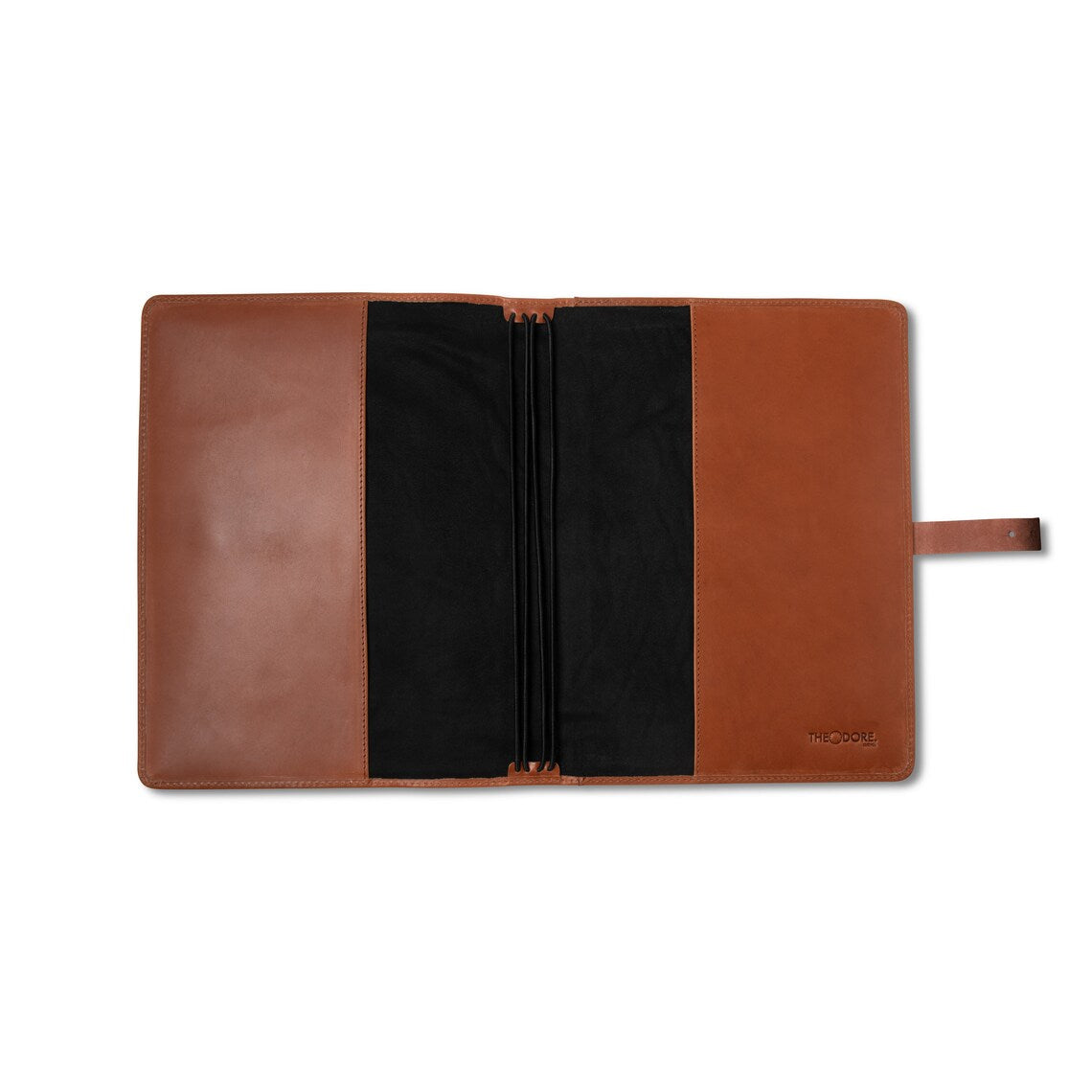 Cognac Brown Leather Binder