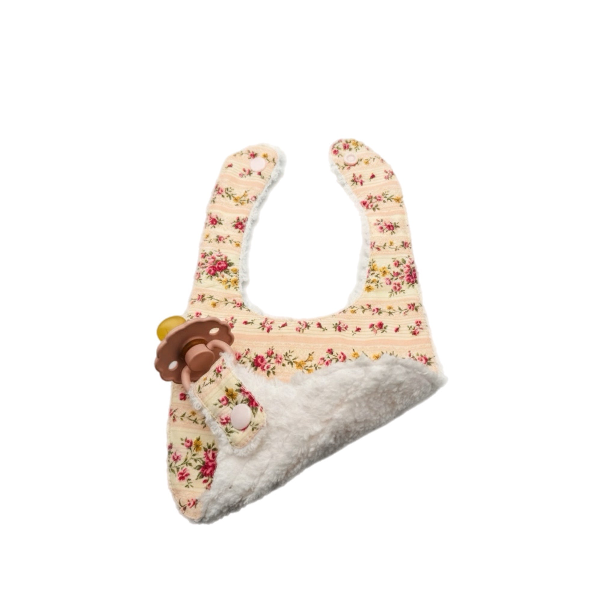Soothe & Snap Pacifier Bib - Meadowlark Floral