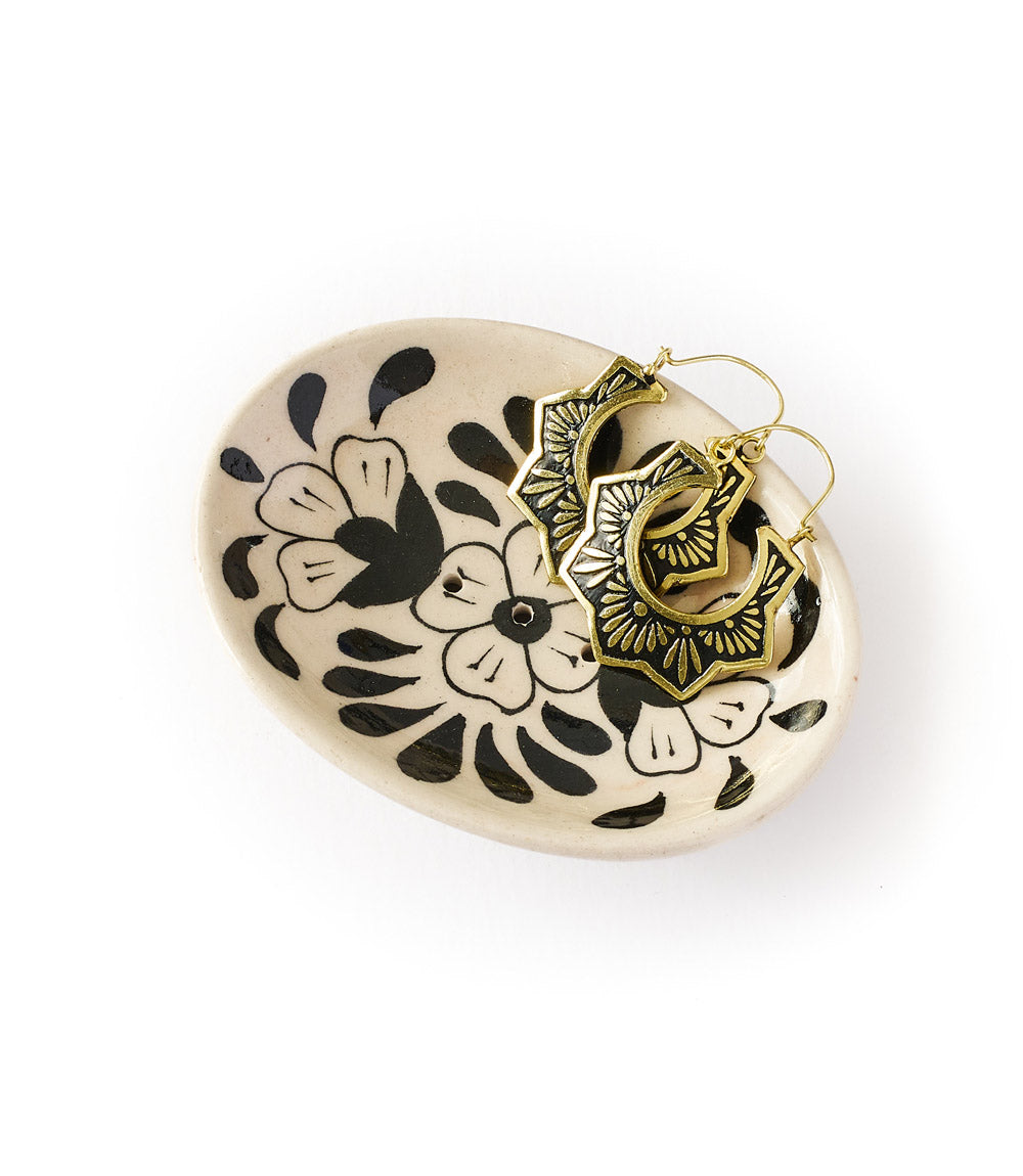 Lalita Trinket Dish Soap Dish - Hand Painted Ceramic