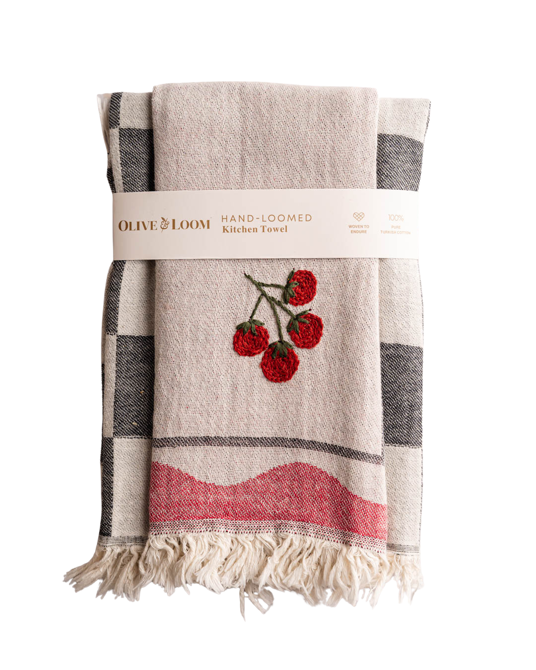 Tomato Hand-Stitched Towel Set