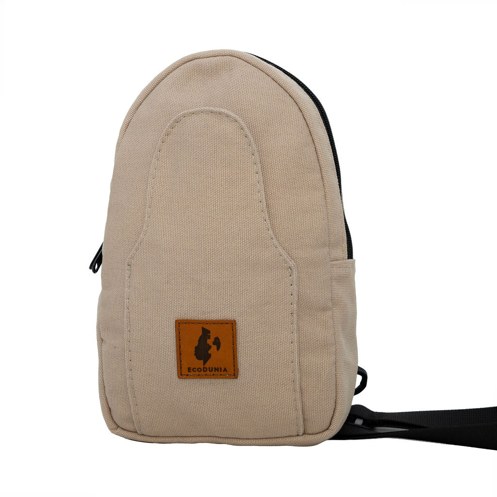 Buru canvas sling bag in sand white #color_sand-white