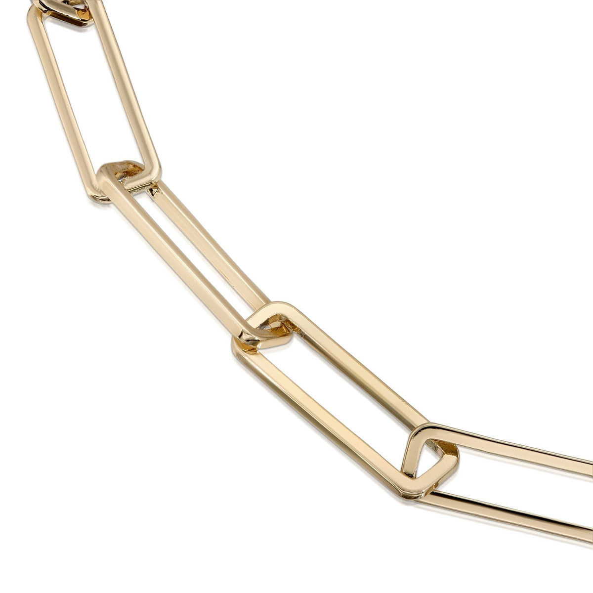 Gold-toned large rectangle link chain for a bold jewelry style