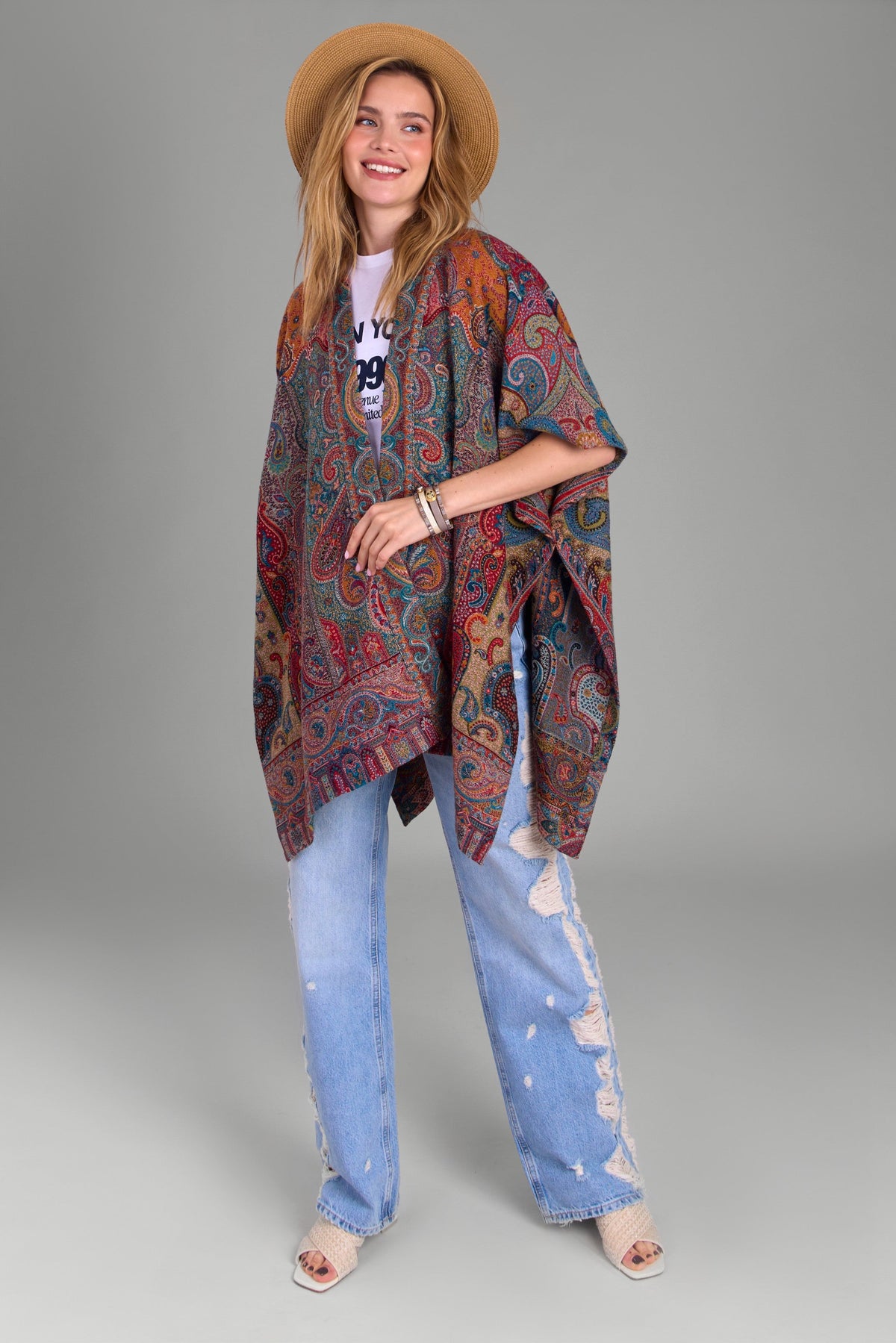 Regal Rococo Poncho - Multi