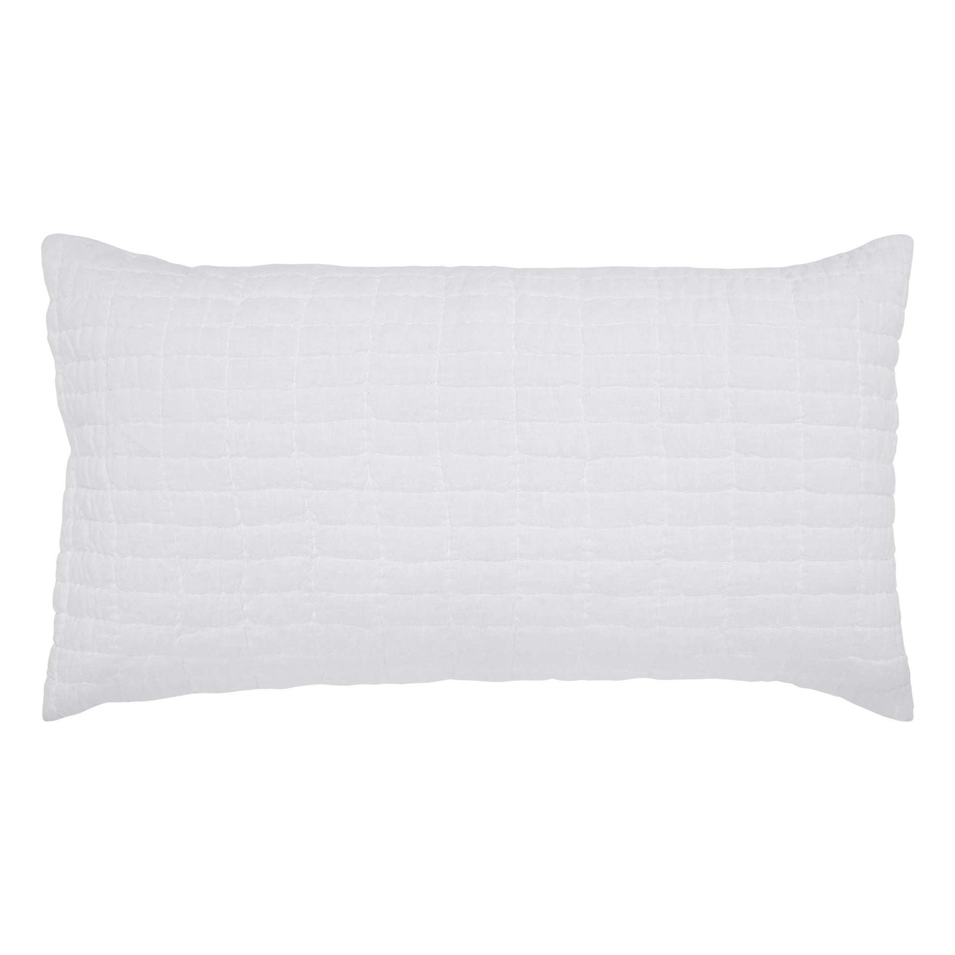 KS-372-2036_1|Crisp white lightweight quilt featuring a subtle grid pattern, adding clean, fresh texture to any modern bedroom.