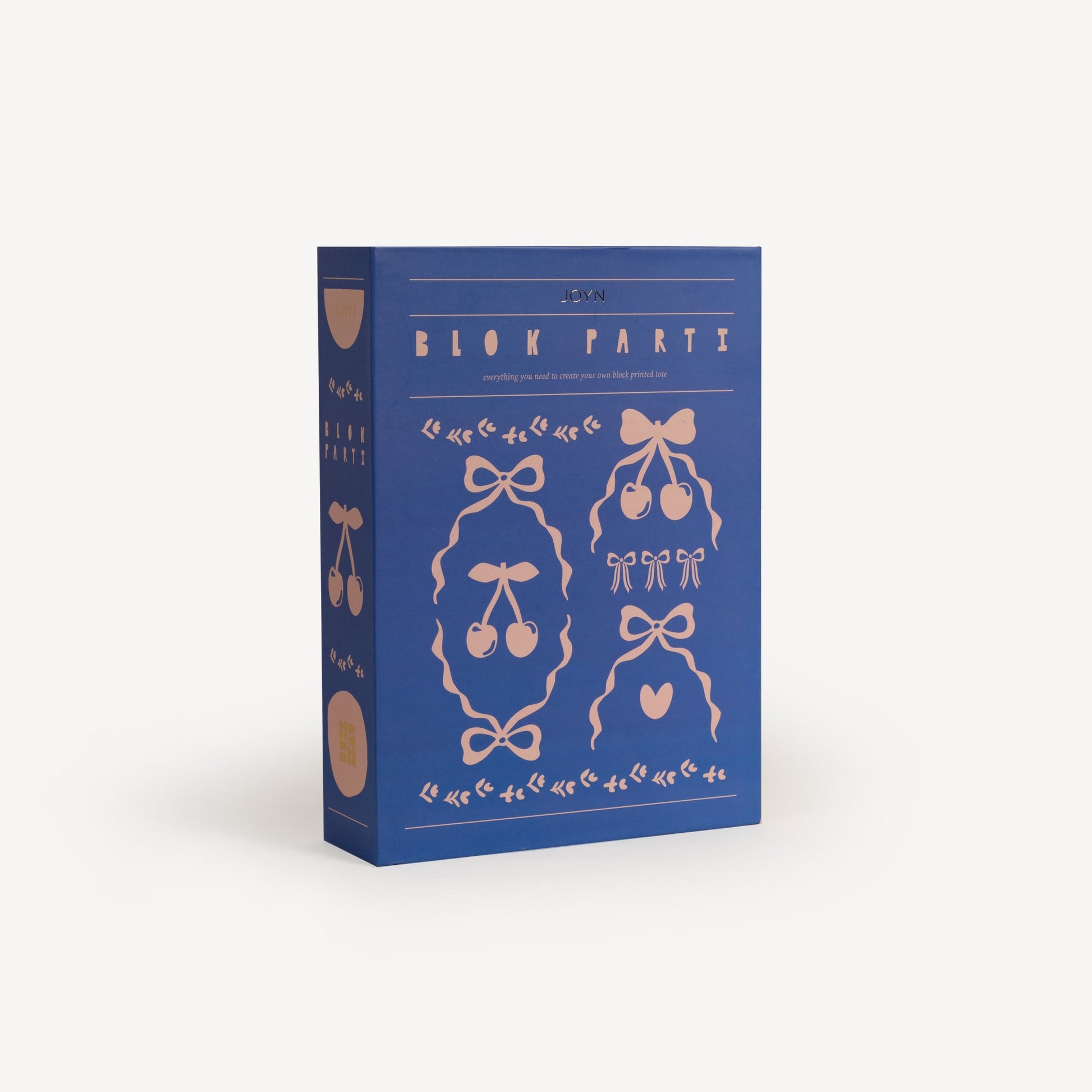Block Printing Kit - Cherry Bow Print Tote Bag - JOYN