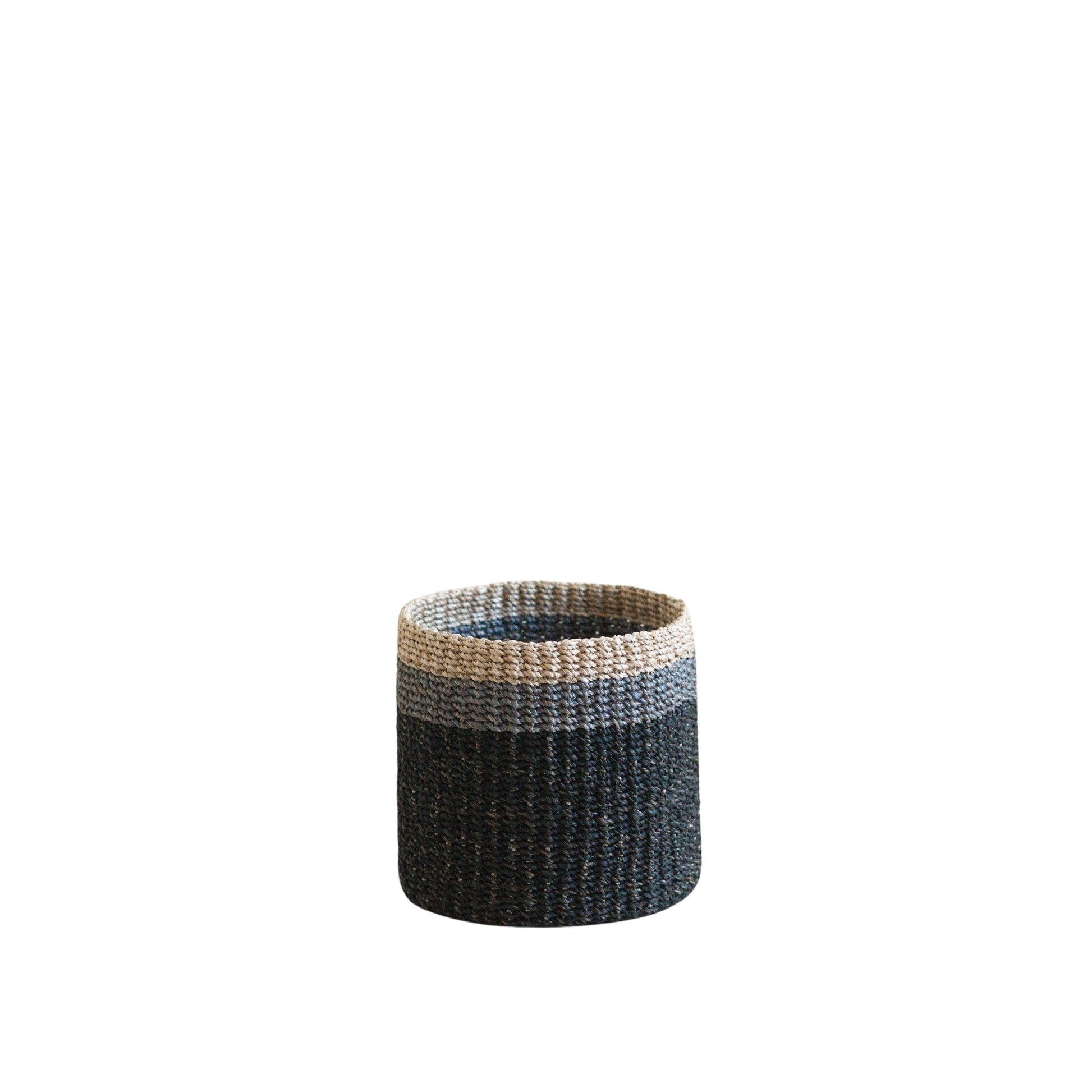 Baskets - Black Tabletop Mini Basket - Handmade Baskets | LIKHÂ - LIKHÂ
