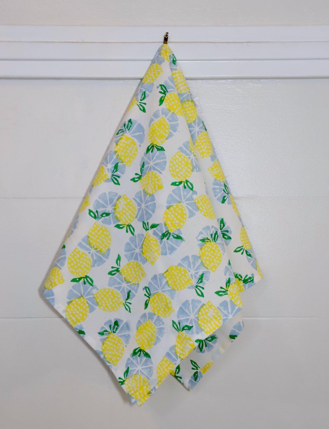 Lemon Cotton Tea Towel - Passion Lilie