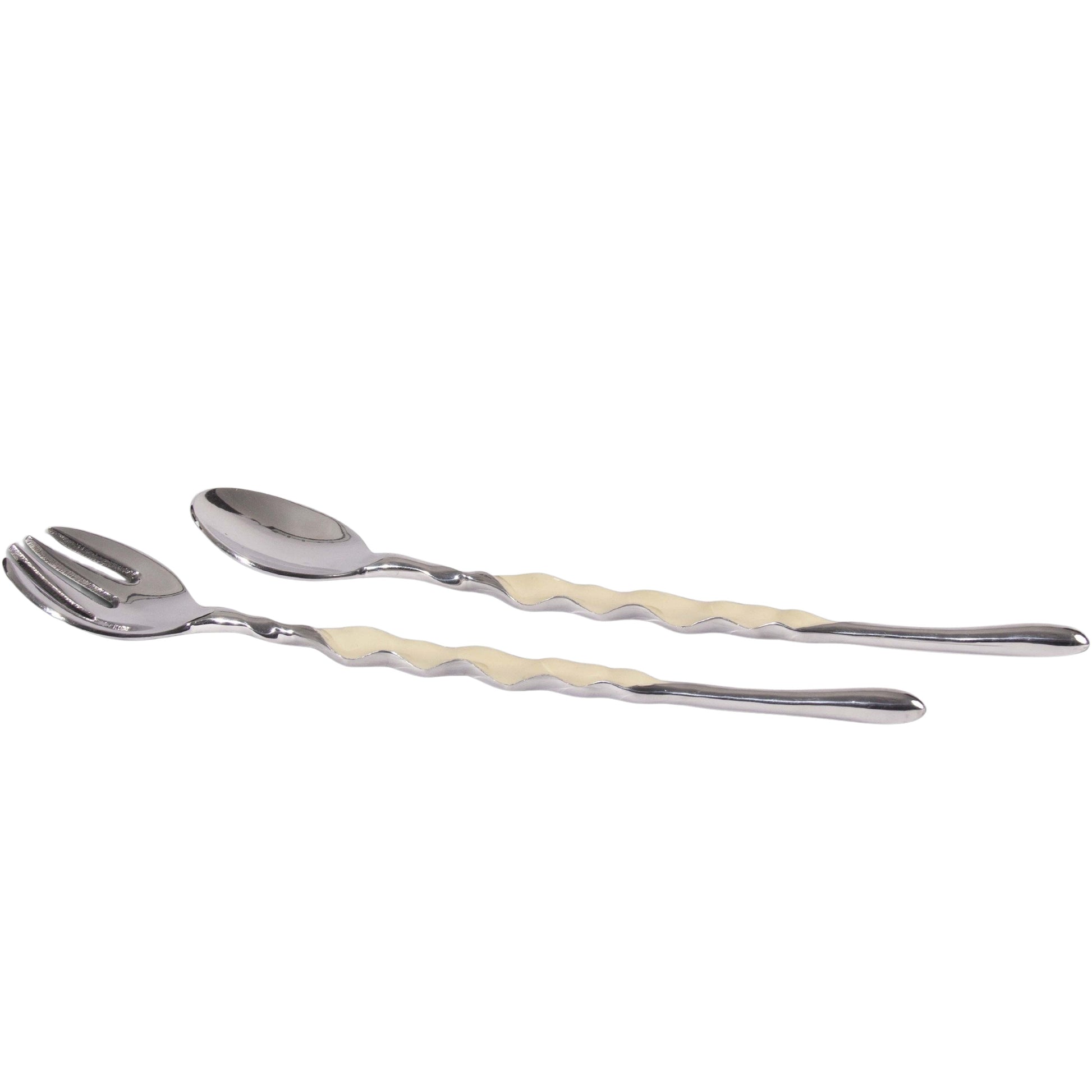 Ruffled Salad Server Silver