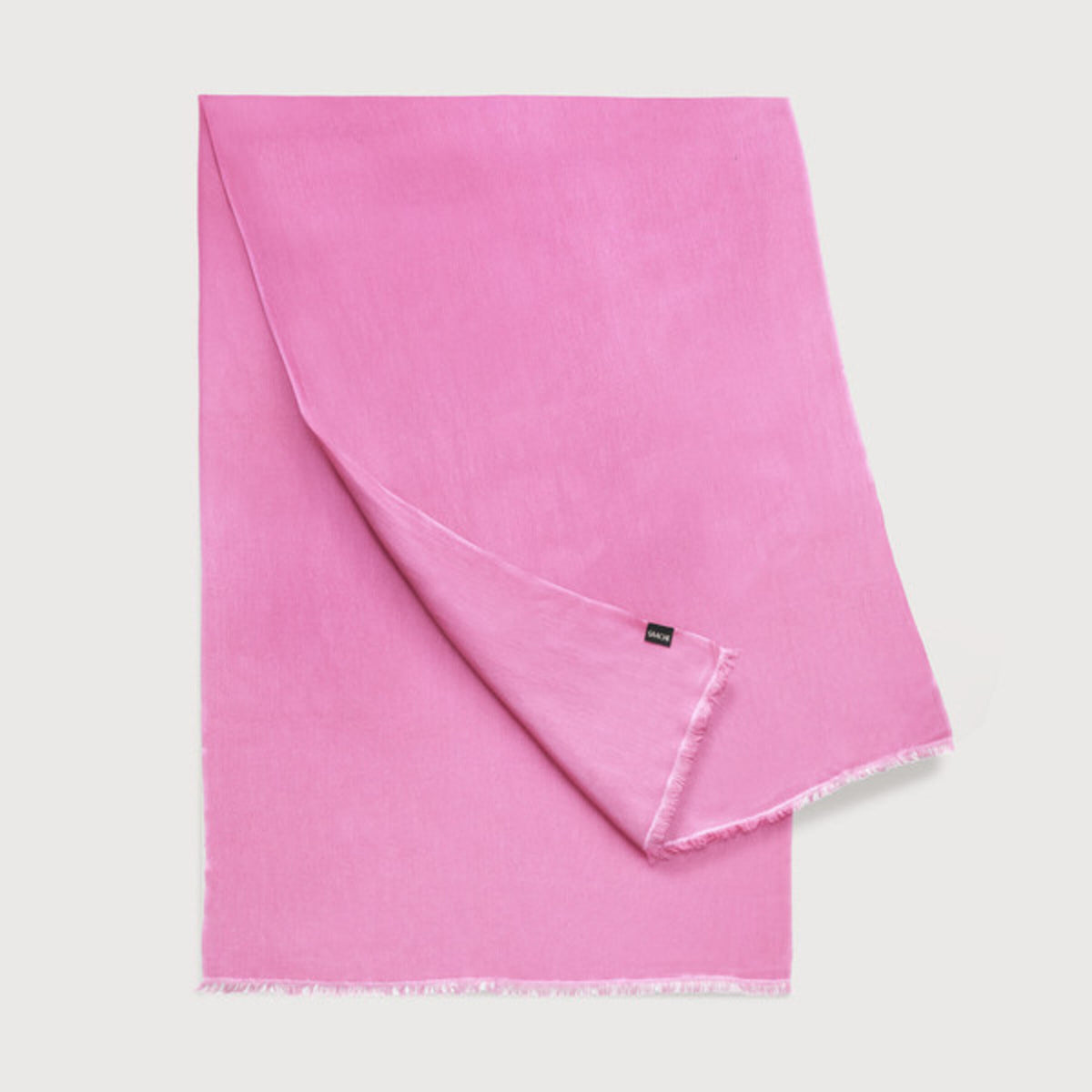 Eyelash Fringed Cashmere Scarf - Fuchsia