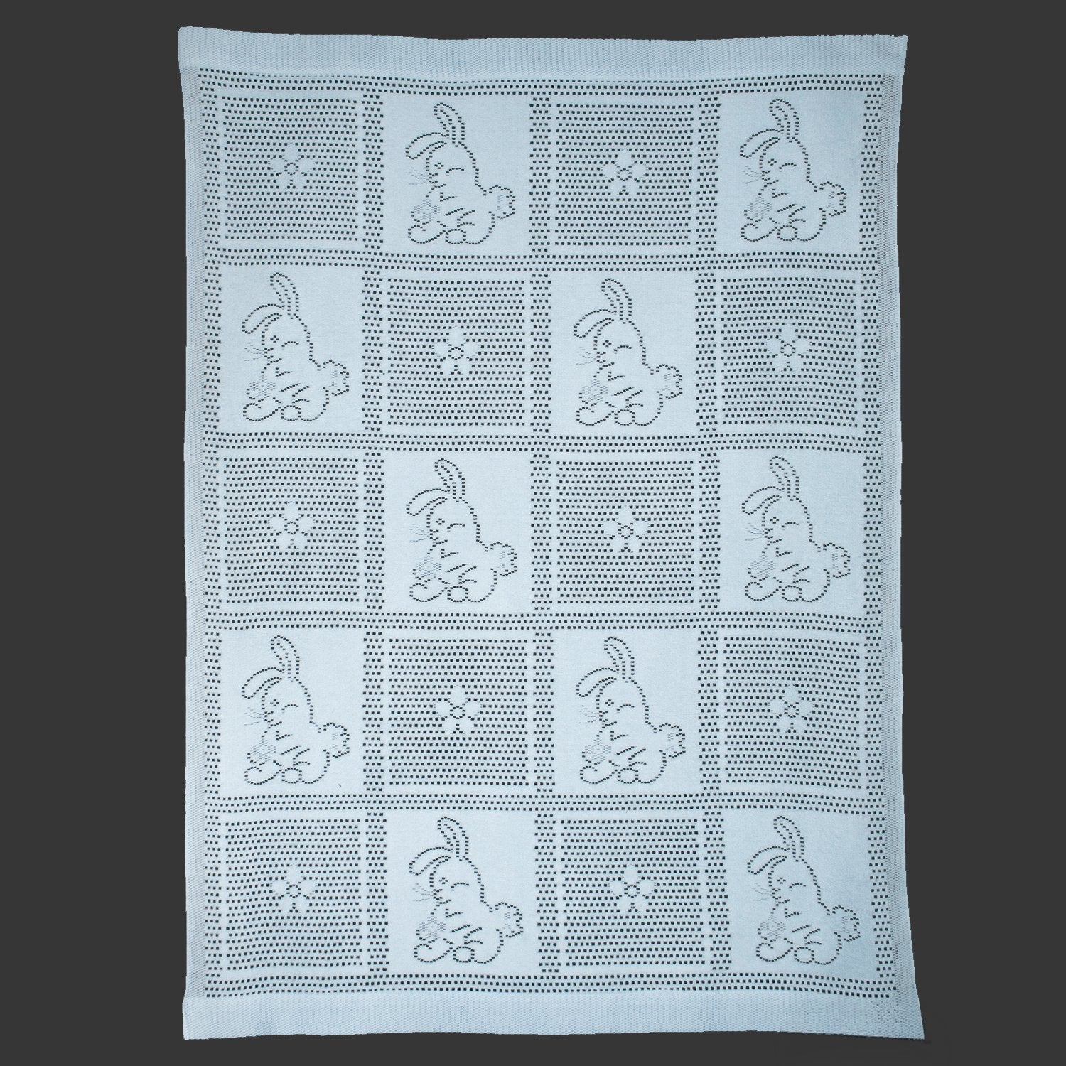 Southampton Home Lace Weave Bunny Baby Blanket ~ Blue ~-Gifts-[bar code]-Prince of Scots