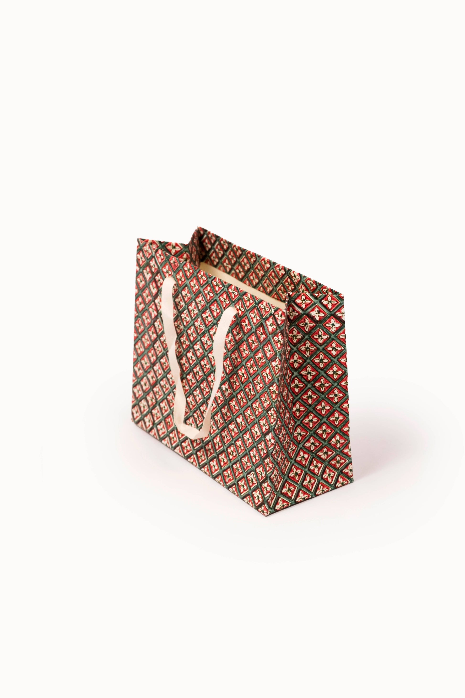 Medium (Set of 3) Holiday Gift Bags - Block Print