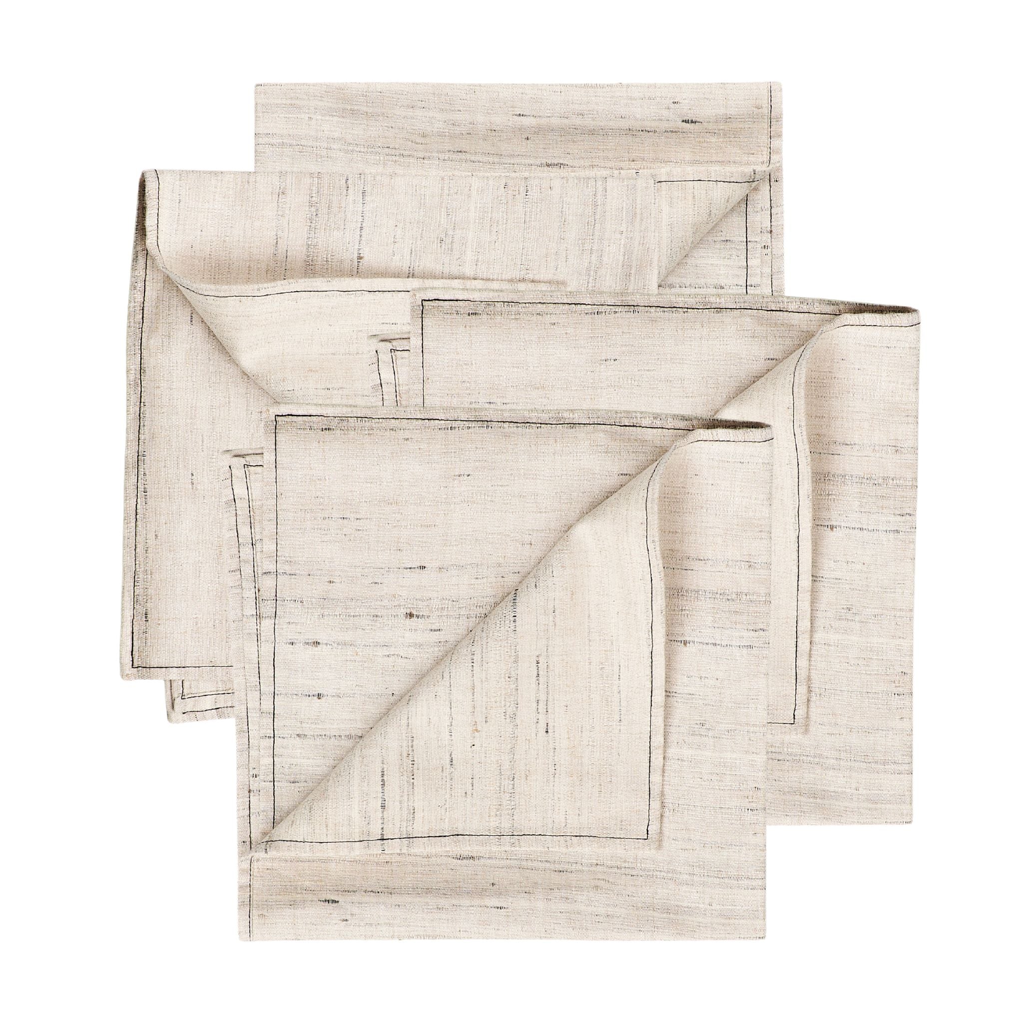 Kora Off White Peace Silk Handloom Napkin
