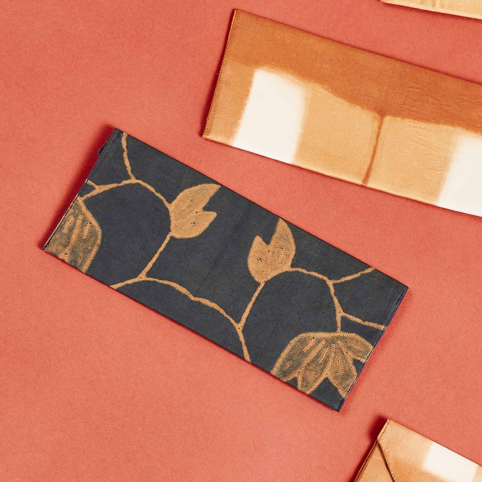 Folio Indigo Shibori Print Zero Waste Cotton Envelope Pouch