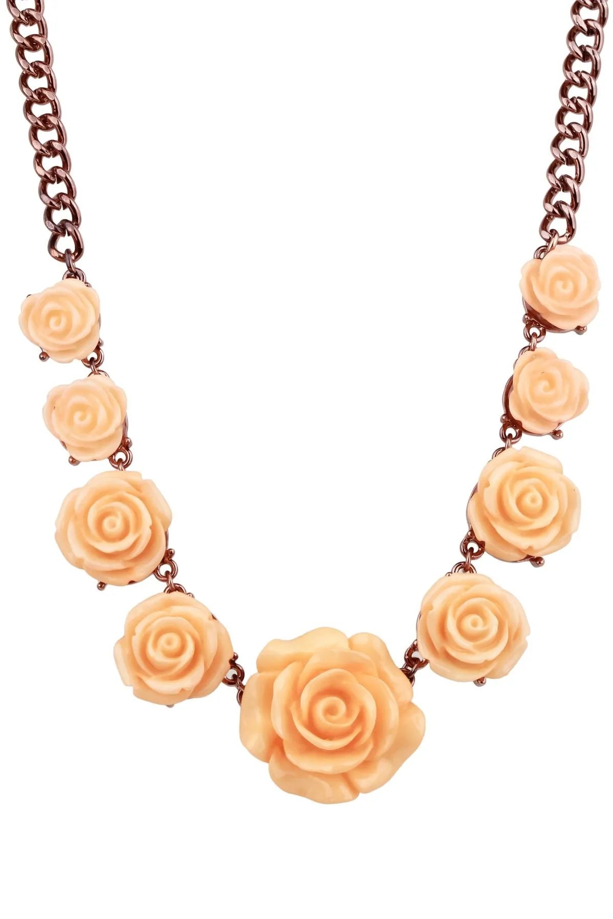 Rose Petal Statement Necklace Papaya Whip