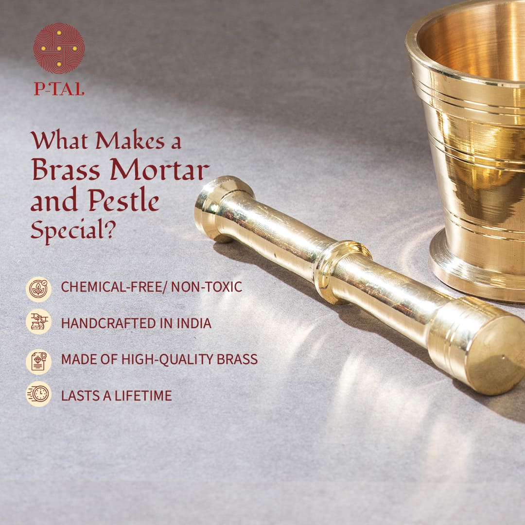 Brass Mortar and Pestle P-TAL