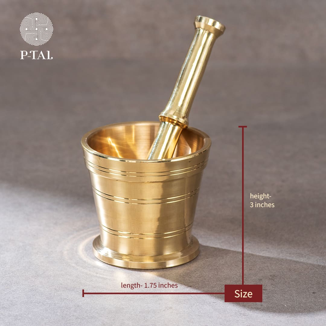 Brass Mortar and Pestle P-TAL