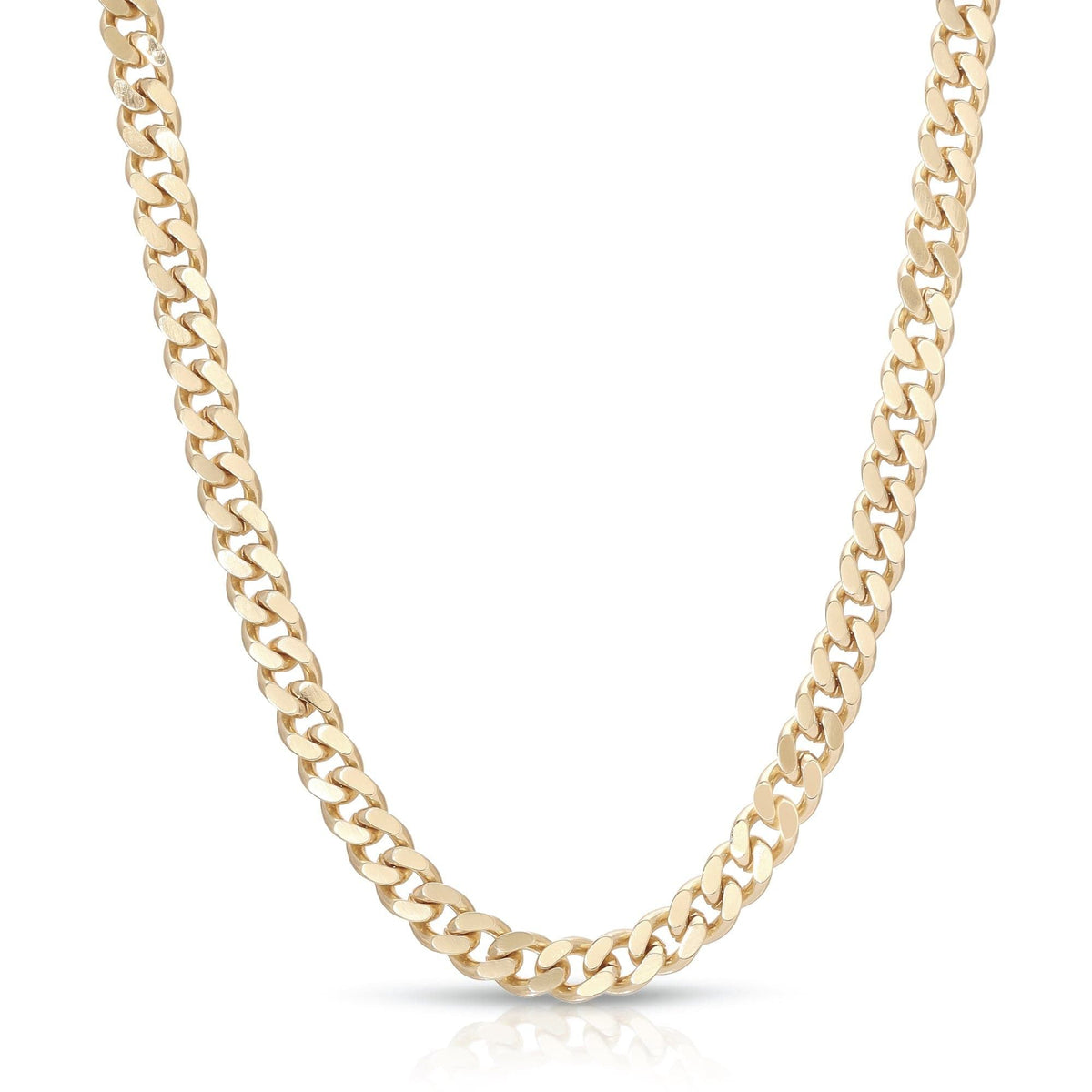 Gold curb chain necklace featuring a sleek micro link design for a stylish look