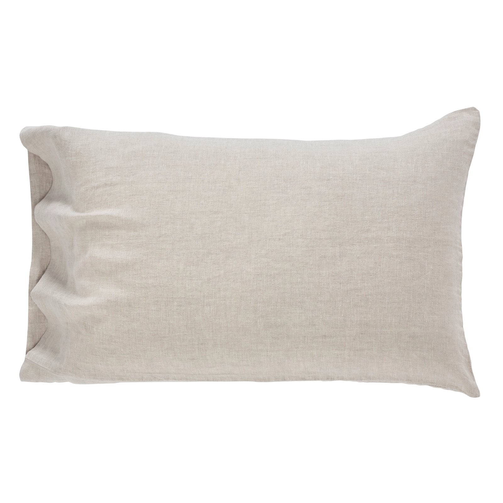 AKP-515-2040_1|Natural beige 100% Linen sheets pillowcase. Soft, breathable, and textured bed linen for ultimate comfort and style.
