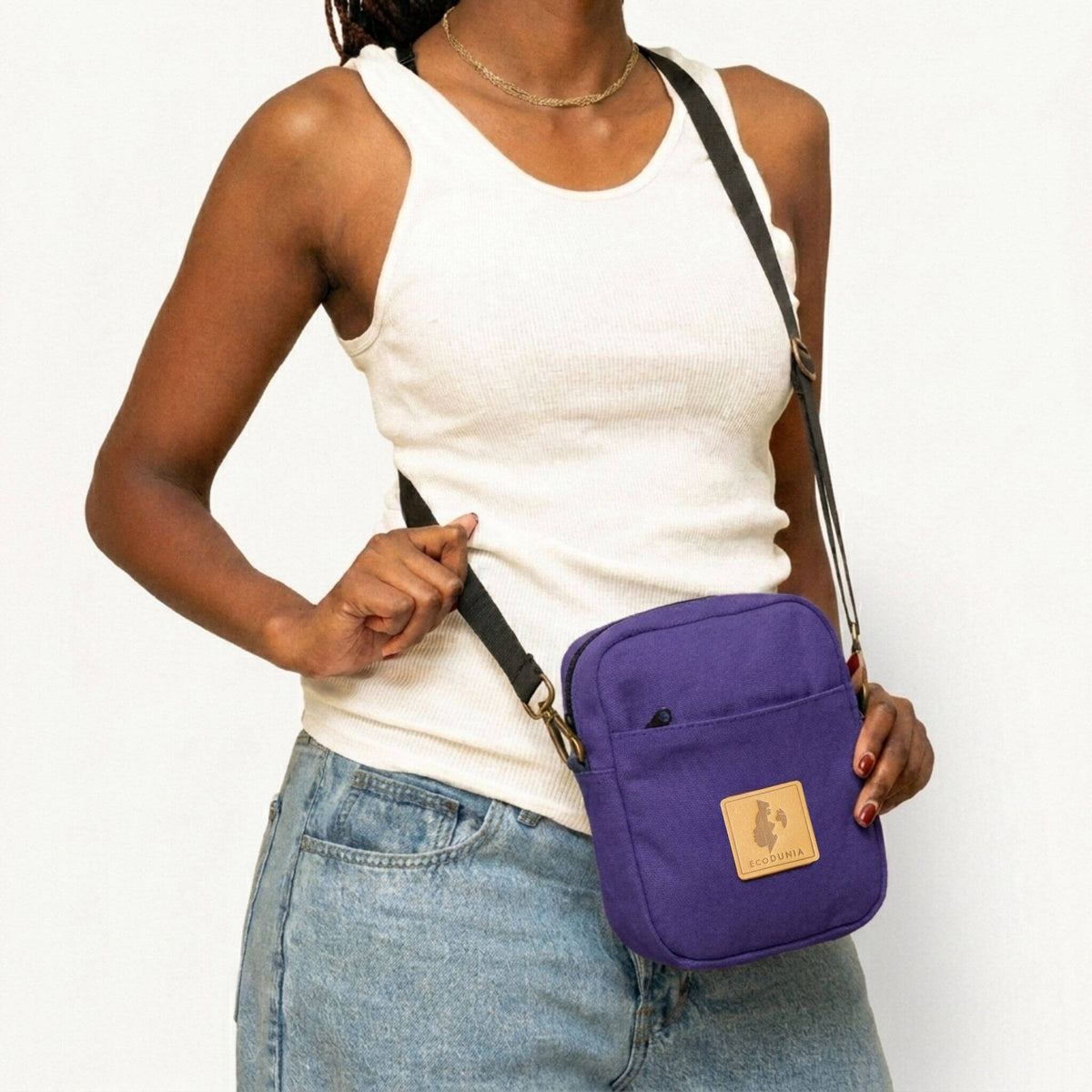 Rozi Canvas Crossbody Bag 2L #color_purple