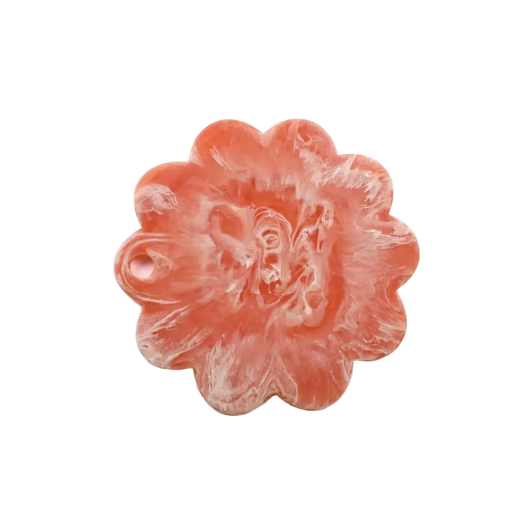 Scallop Resin Cheese Charcuterie Board Pink 12 Inches - Casa Amarosa