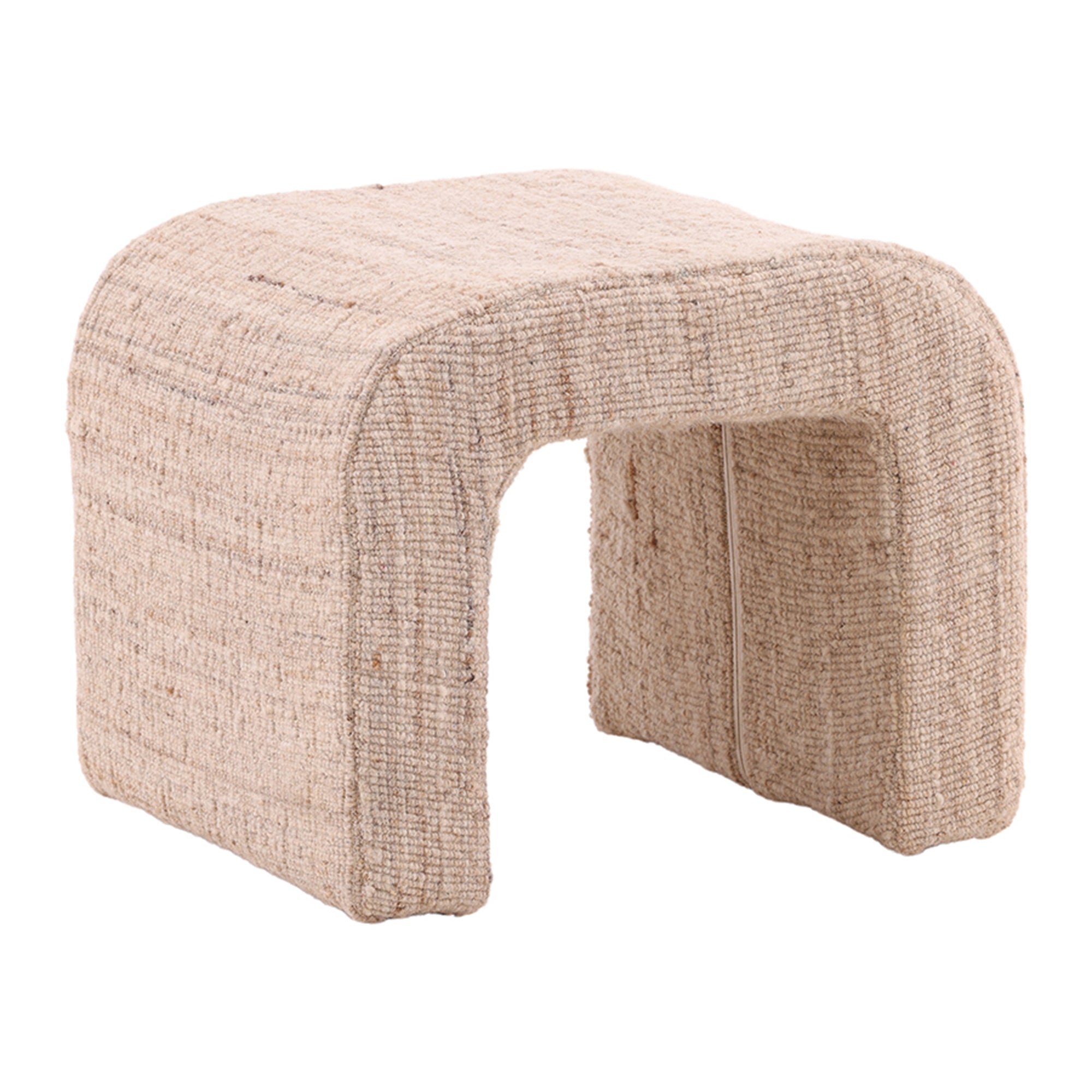 Yara Handwoven Wool Accent Stool