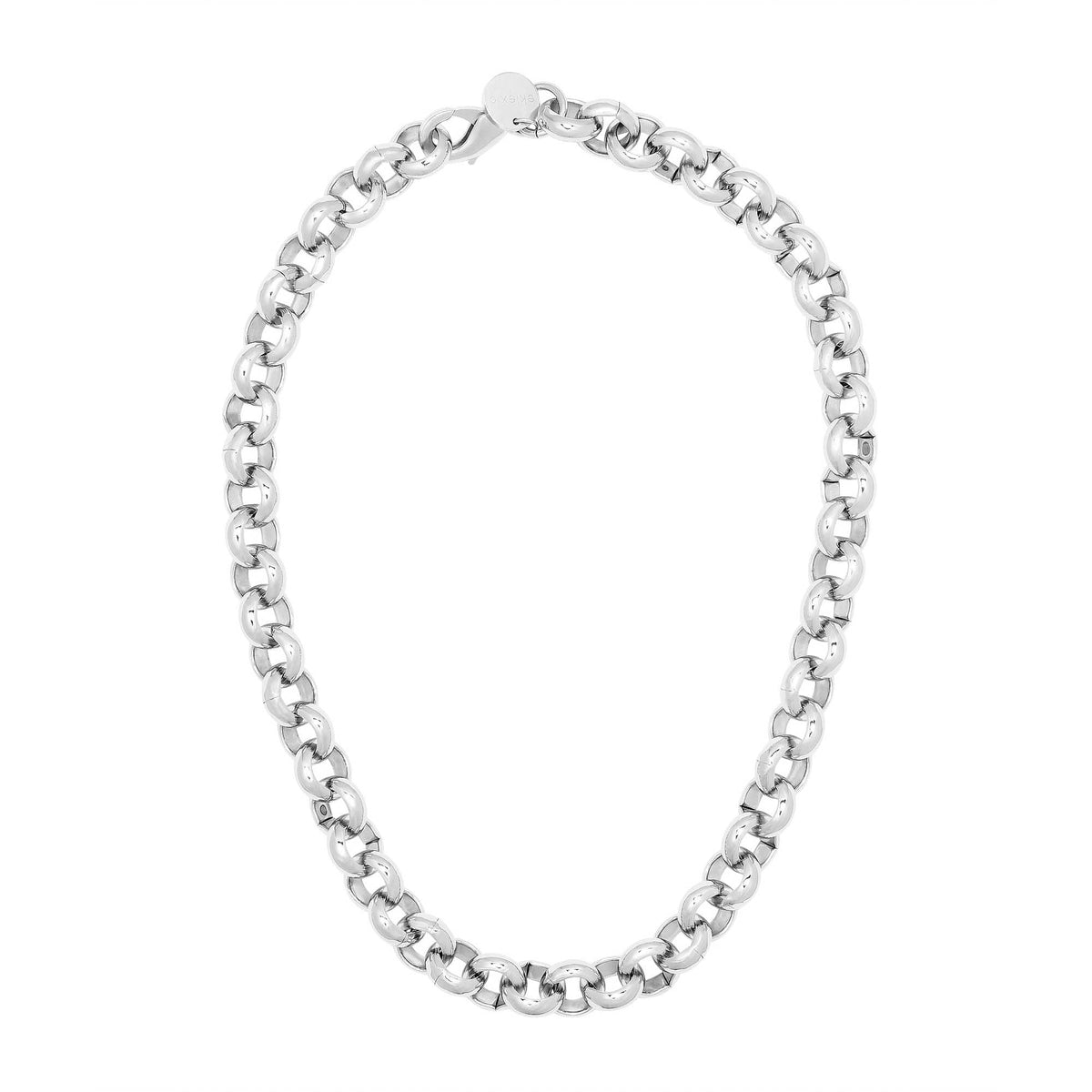 Silver chain-link necklace from the Mens Royal Necklace collection perfect for bold style