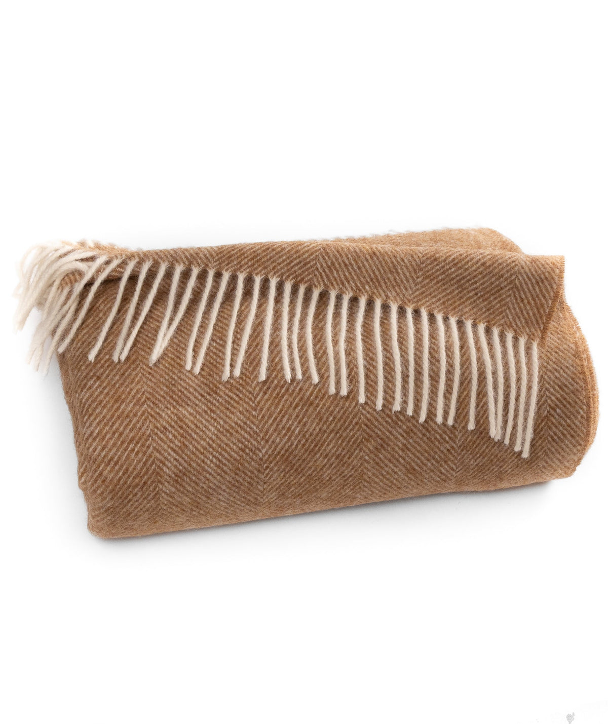 Southampton Home Shetland Lambswool Herringbone Throw – Rust | Woven in England-Throws and Blankets-[bar code]-Prince of Scots