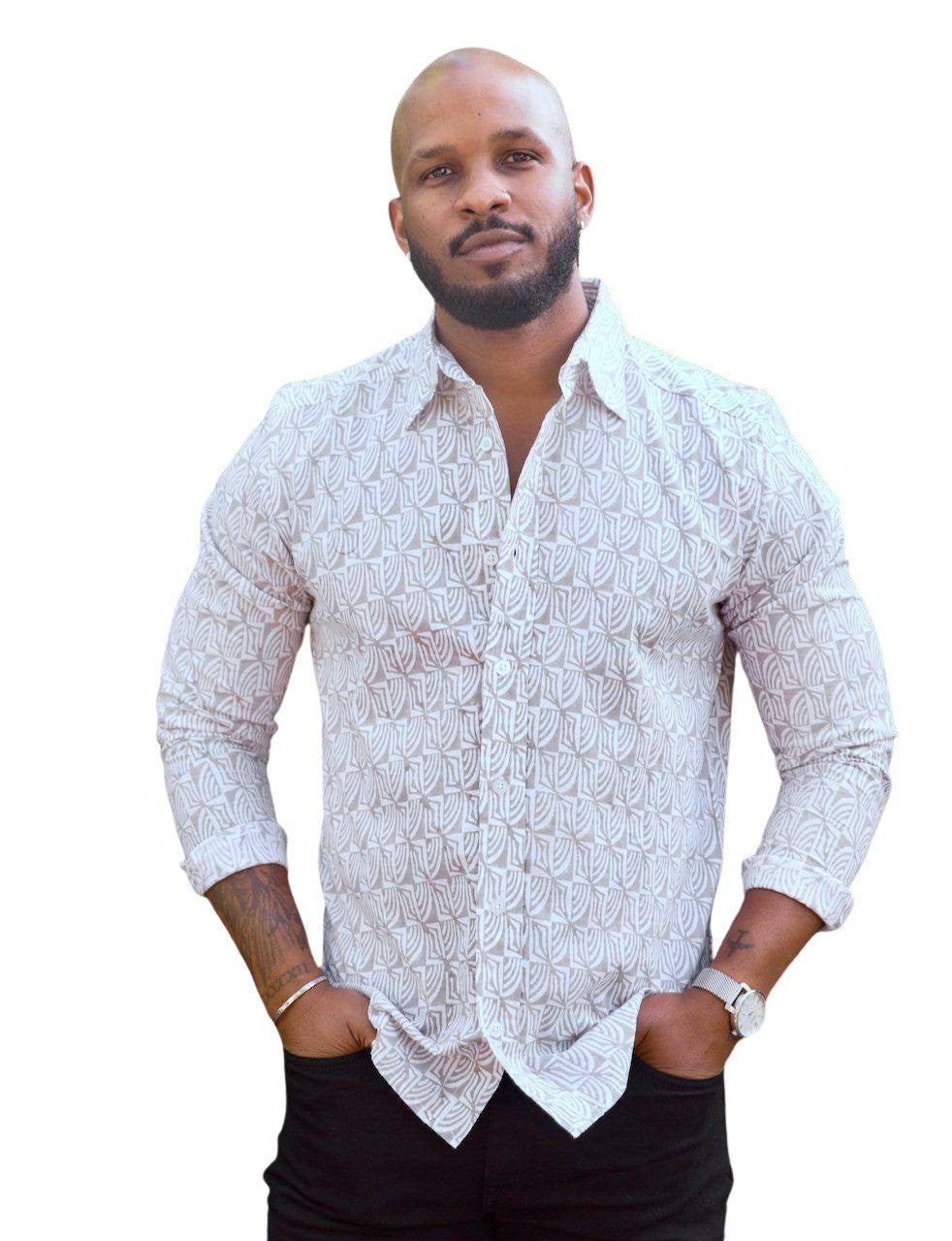 Campbell Organic Cotton Men's Button Down Shirt - Passion Lilie