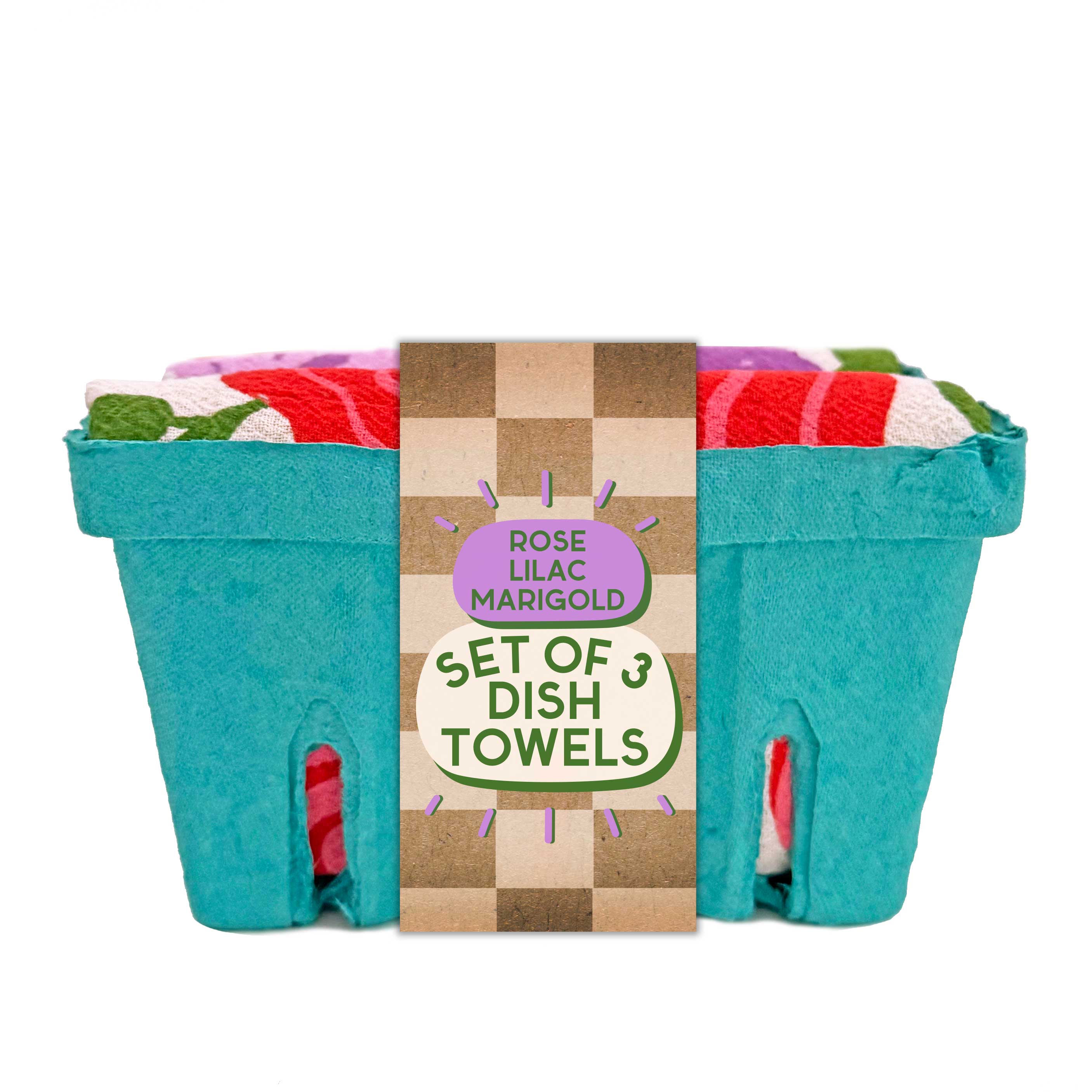 Edible Flowers Dish Towel Set - Thumbnail 3