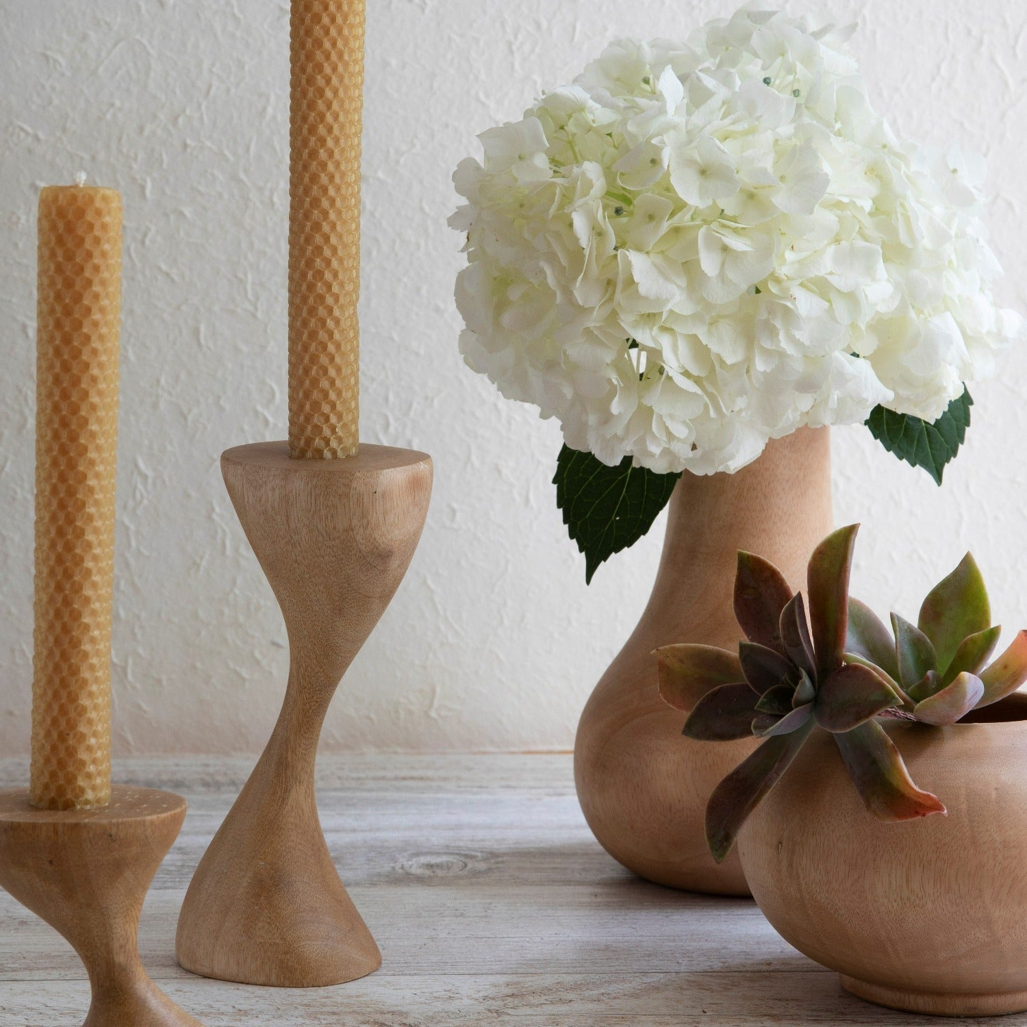 Mango Wood Round Vase