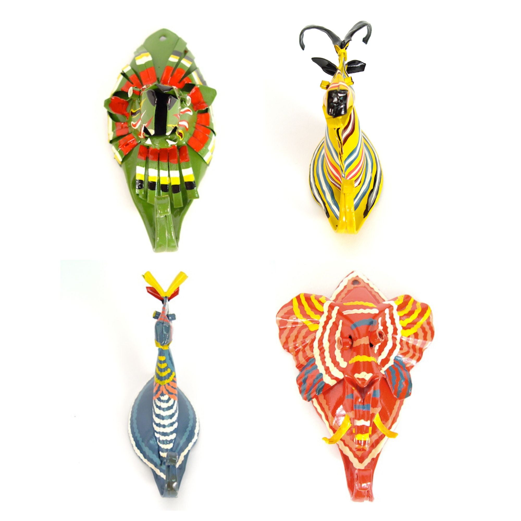 S/4 Painted Tin Hooks