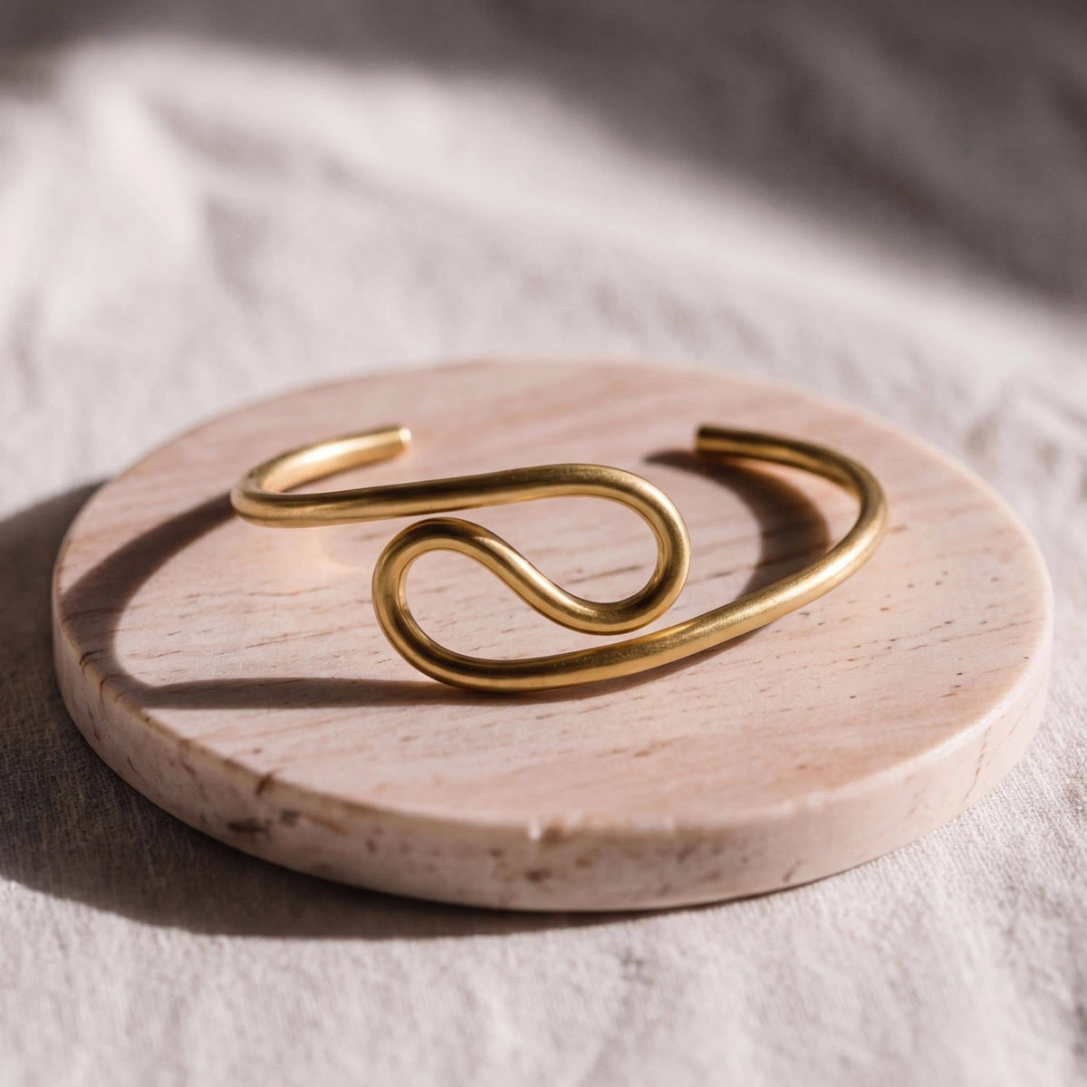 Milele Brass Spiral Cuff Bracelet for Women Ecodunia