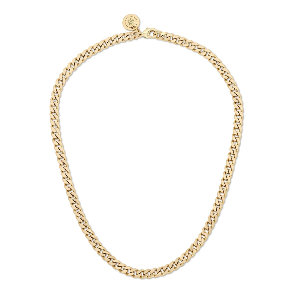 Gold-toned curb chain necklace for Men’s Micro Link Curb Chain Necklace style