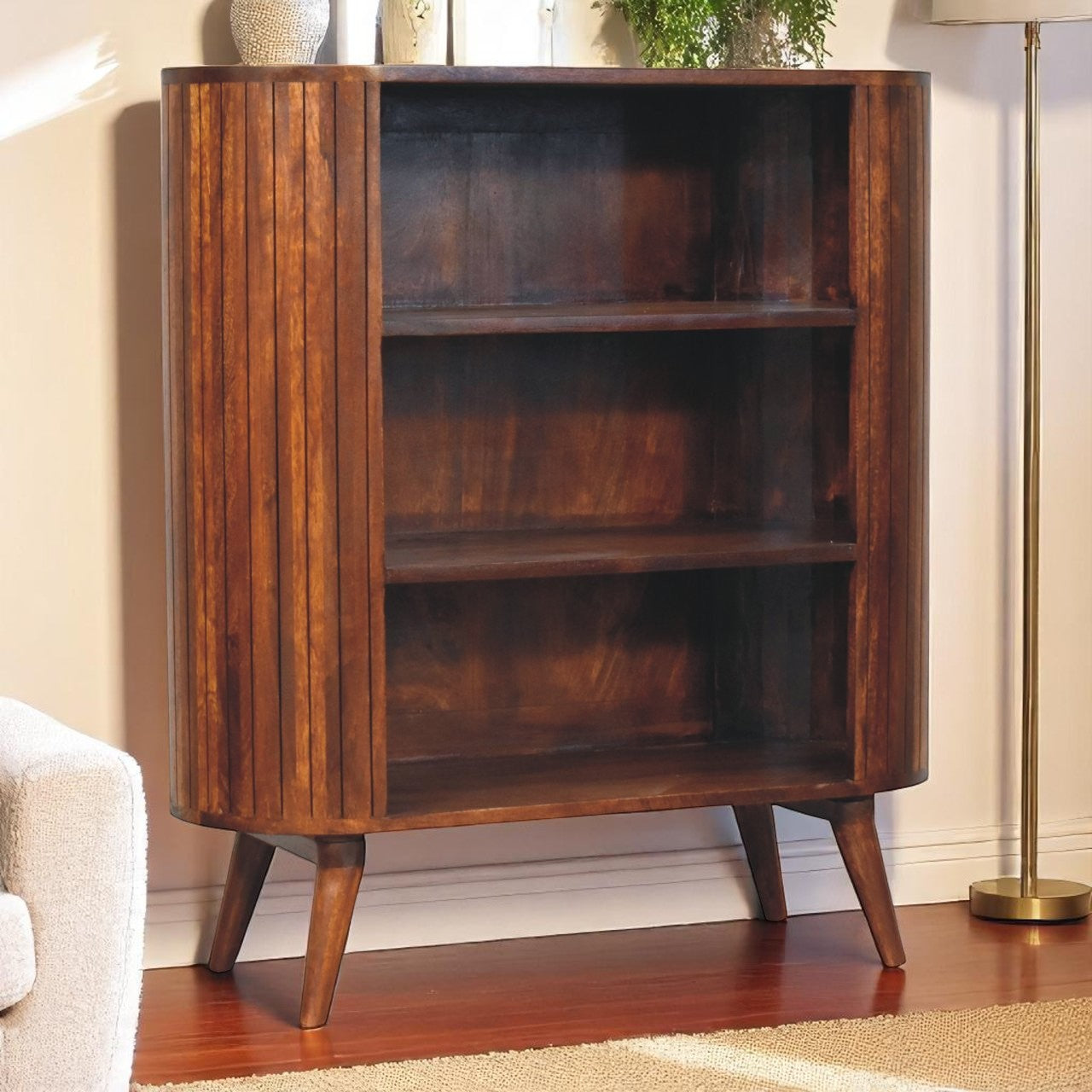 Cortez Chestnut Open Cabinet