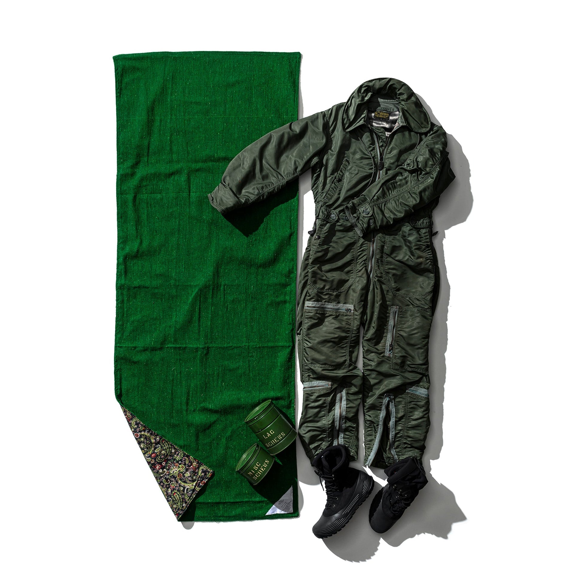 Reversible Nap Mat Paisley X Green Puebco 113722 5