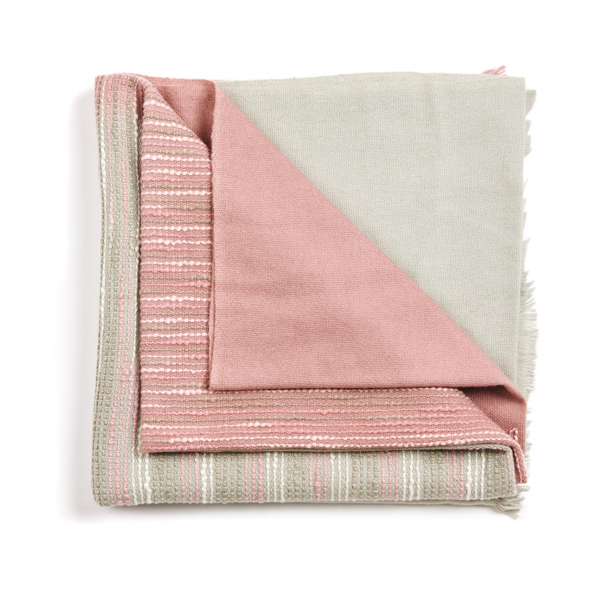 Chive Ombre Hand Textured Handloom Soft Merino Throw - Thumbnail 2