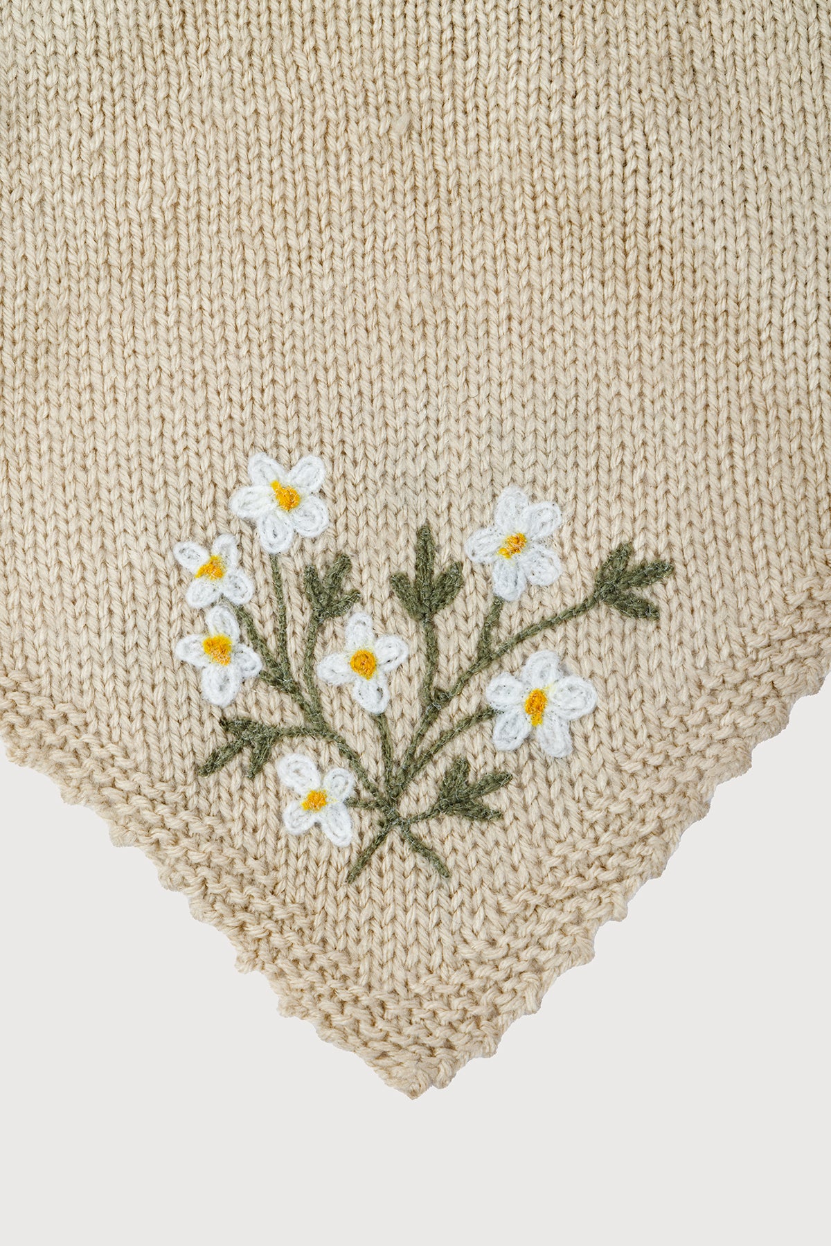 Floral Embroidered Snood - Natural