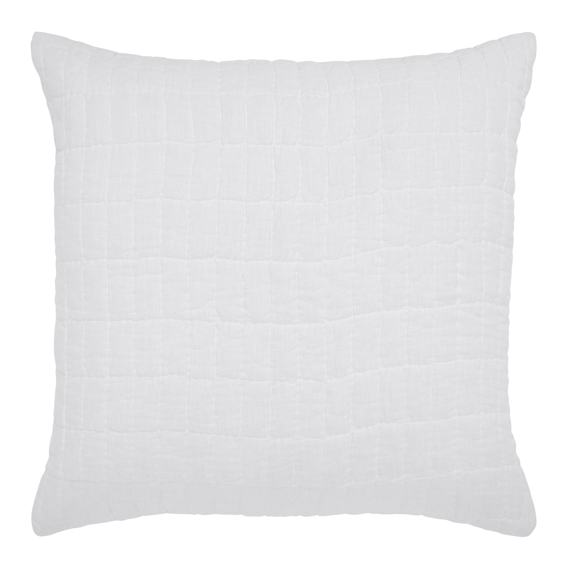 ES-372-2626_1|Crisp white square grid quilt, offering a subtle yet modern texture, ideal for refreshing and clean contemporary bedroom decor.