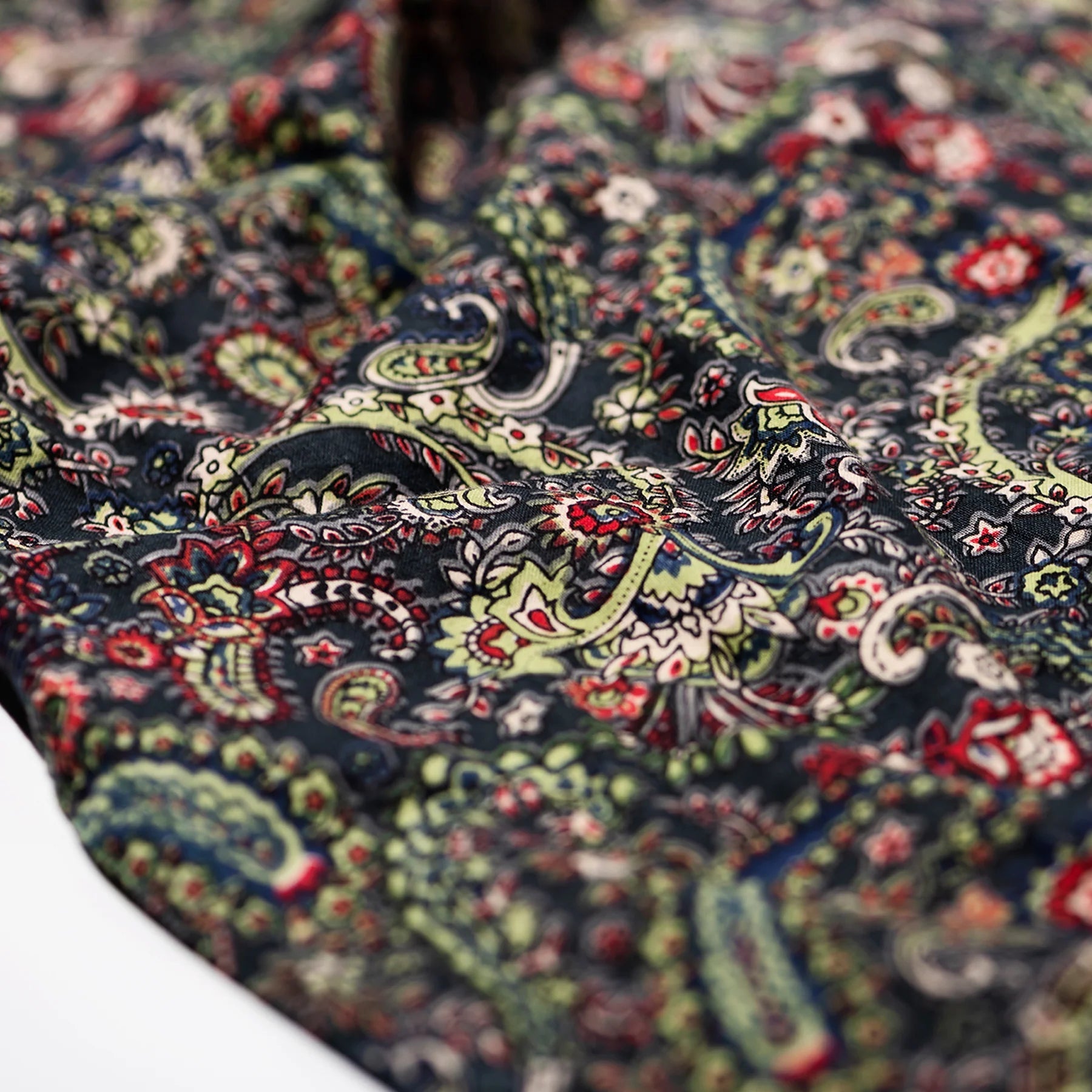 Hand Printed Kids Apron With Kerchief Paisley 2