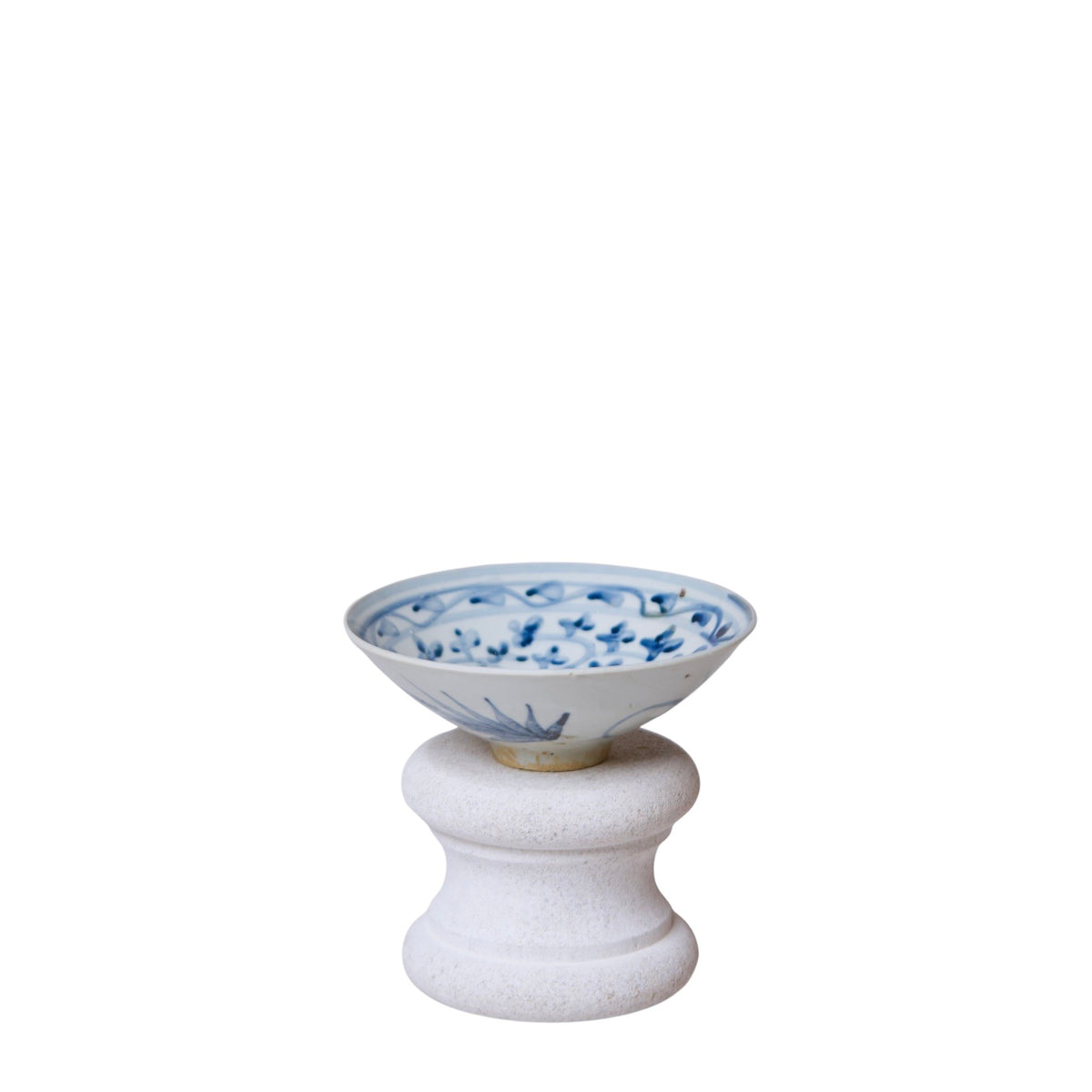 Small Blue and White Porcelain Character Conical Bowl