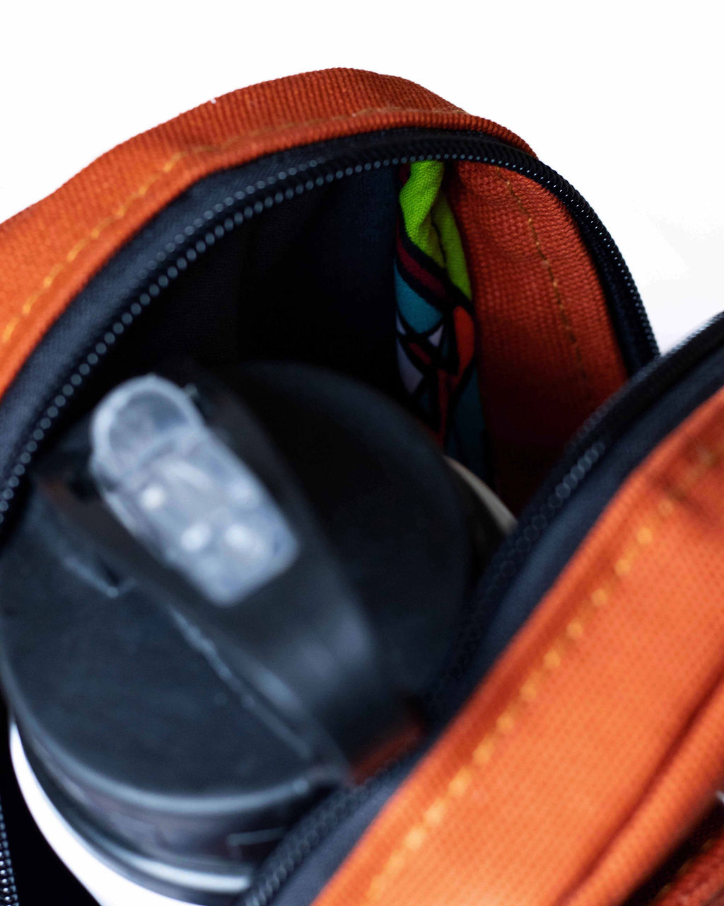 Buru canvas sling bag in rust — sustainable handmade crossbody #color_rust