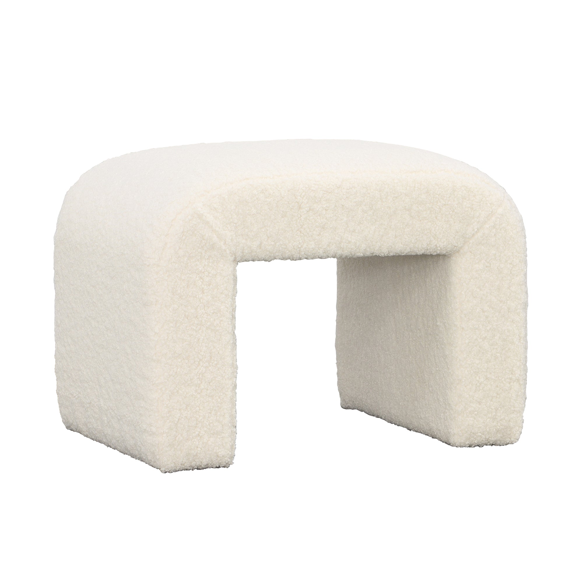 Knox Faux Sheepskin Accent Bench