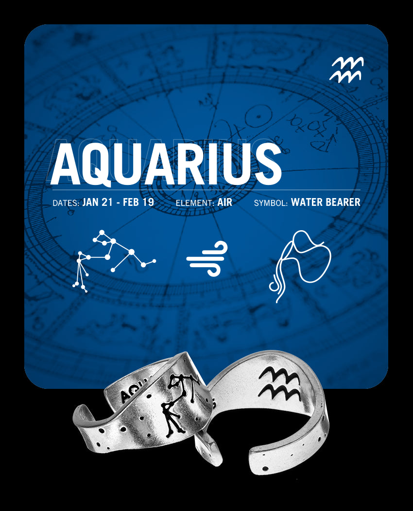 Zodiac Ring - Aquarius - Celestial