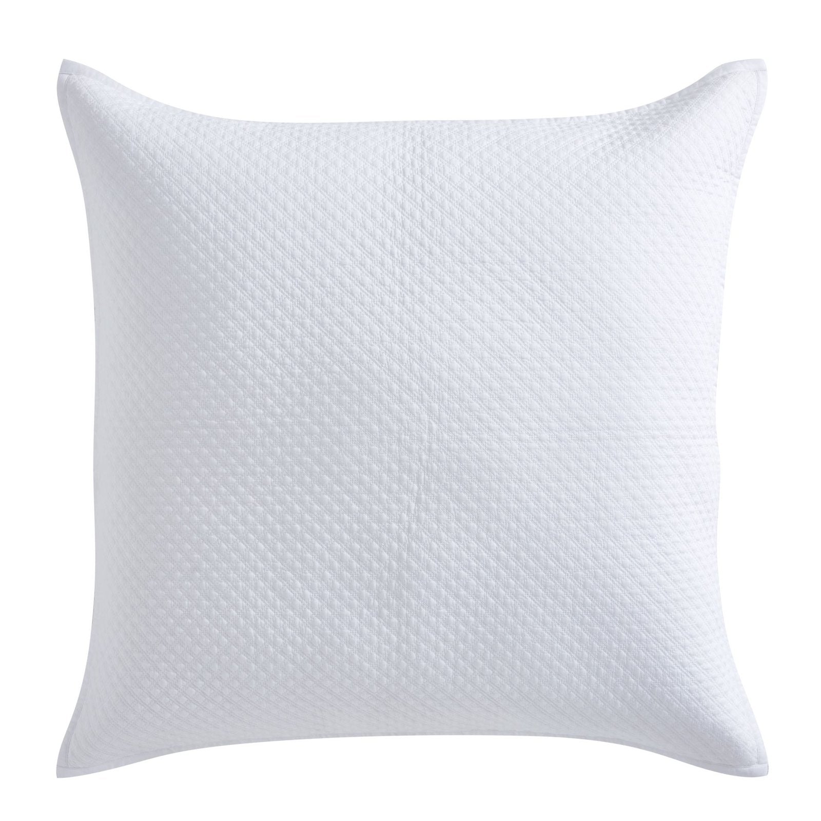 ES-200-2626_1|Classic white coverlet with elegant diamond waffle quilting, creating a timeless textured appeal for a comfortable bed.