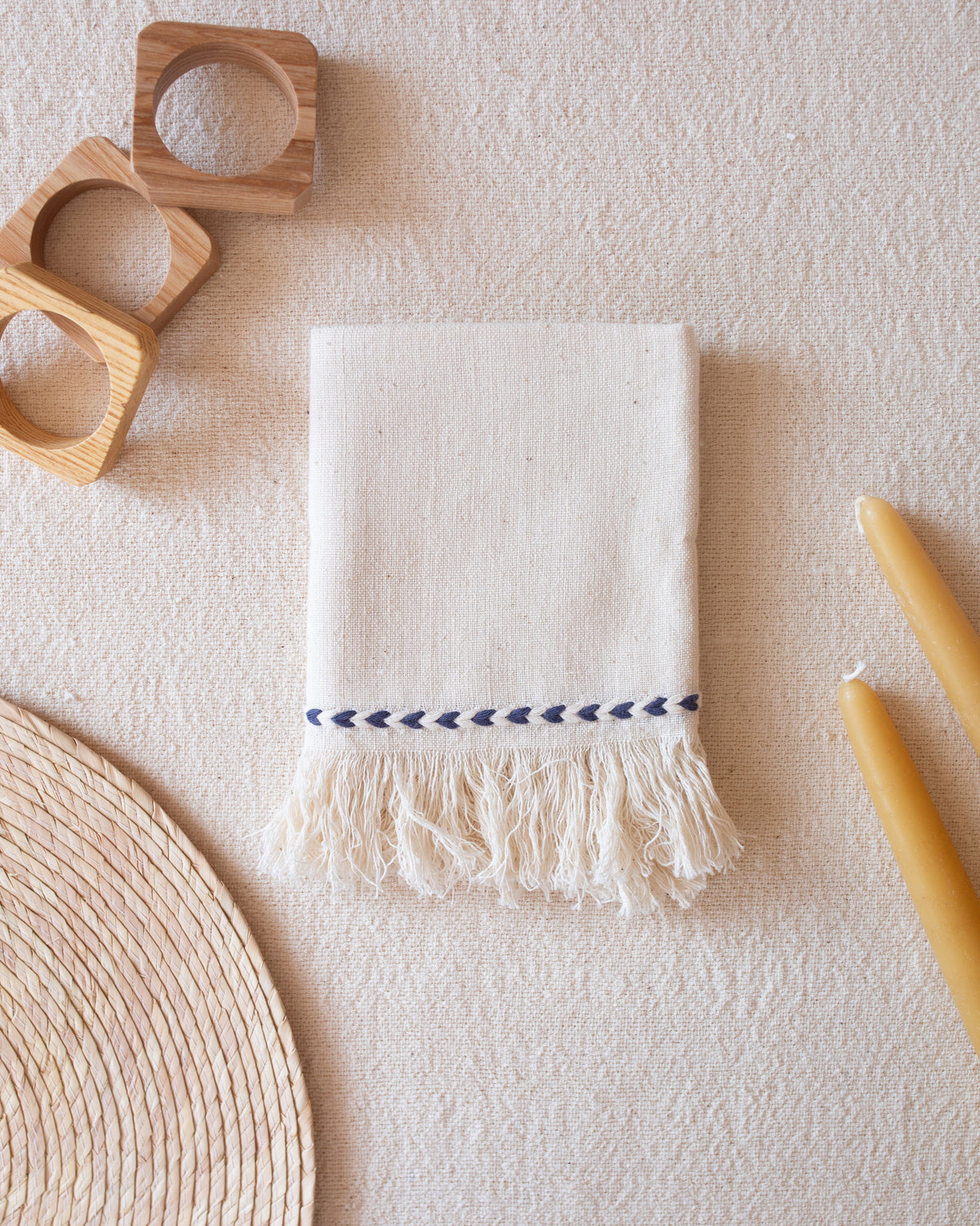 Indigo Braid Detail Napkin | Set of 2